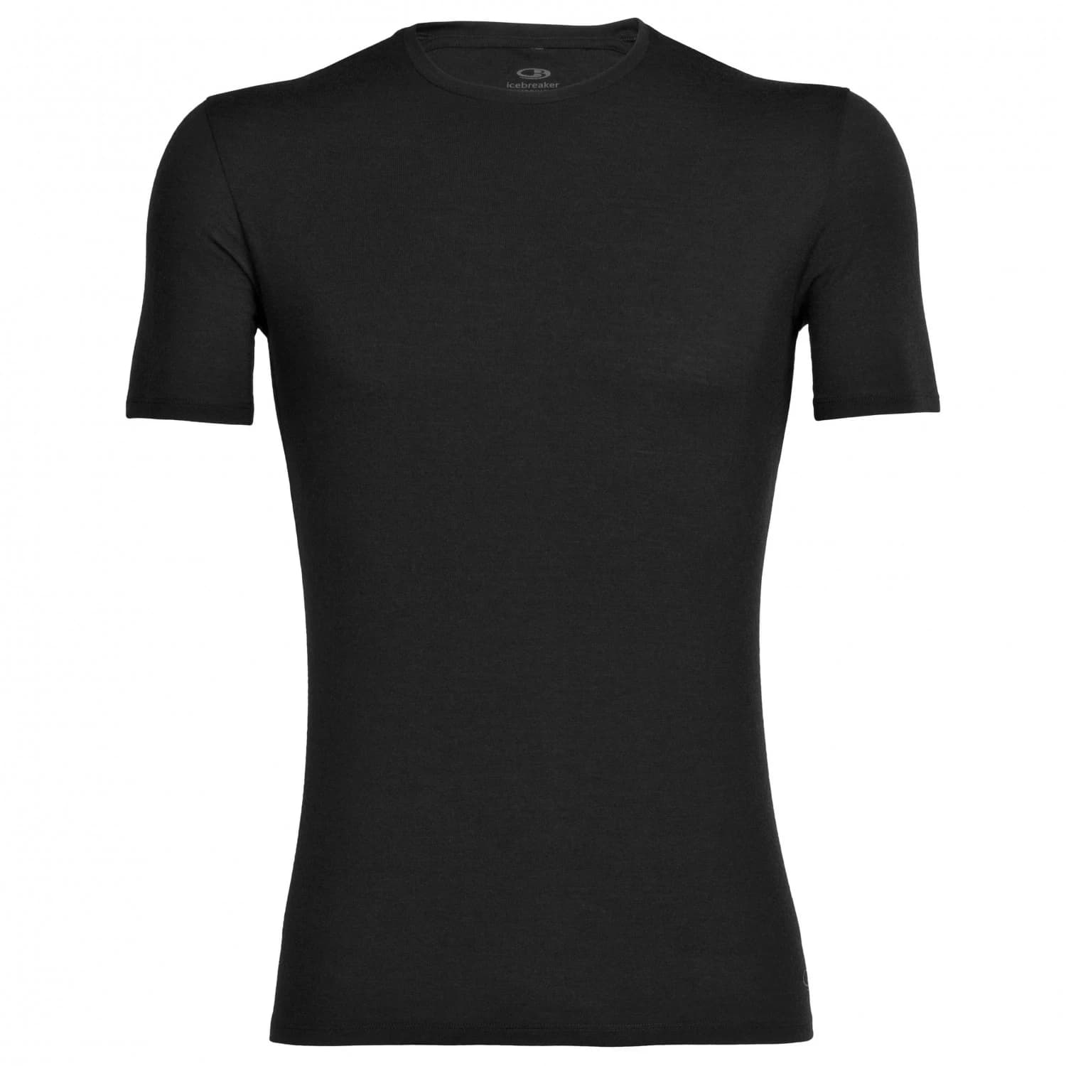 Мъжко мериносово термобельо Icebreaker Anatomica S/S Crewe Merino base layer - Black / Monsoon