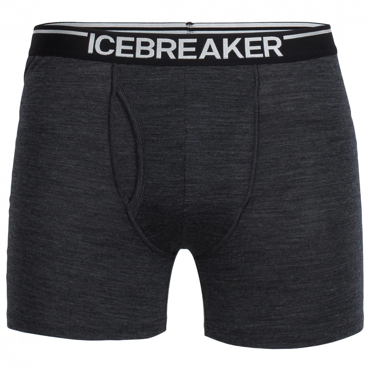 Мериносово термобельо Icebreaker Anatomica Boxers with Fly Merino base layer - Jet Heather
