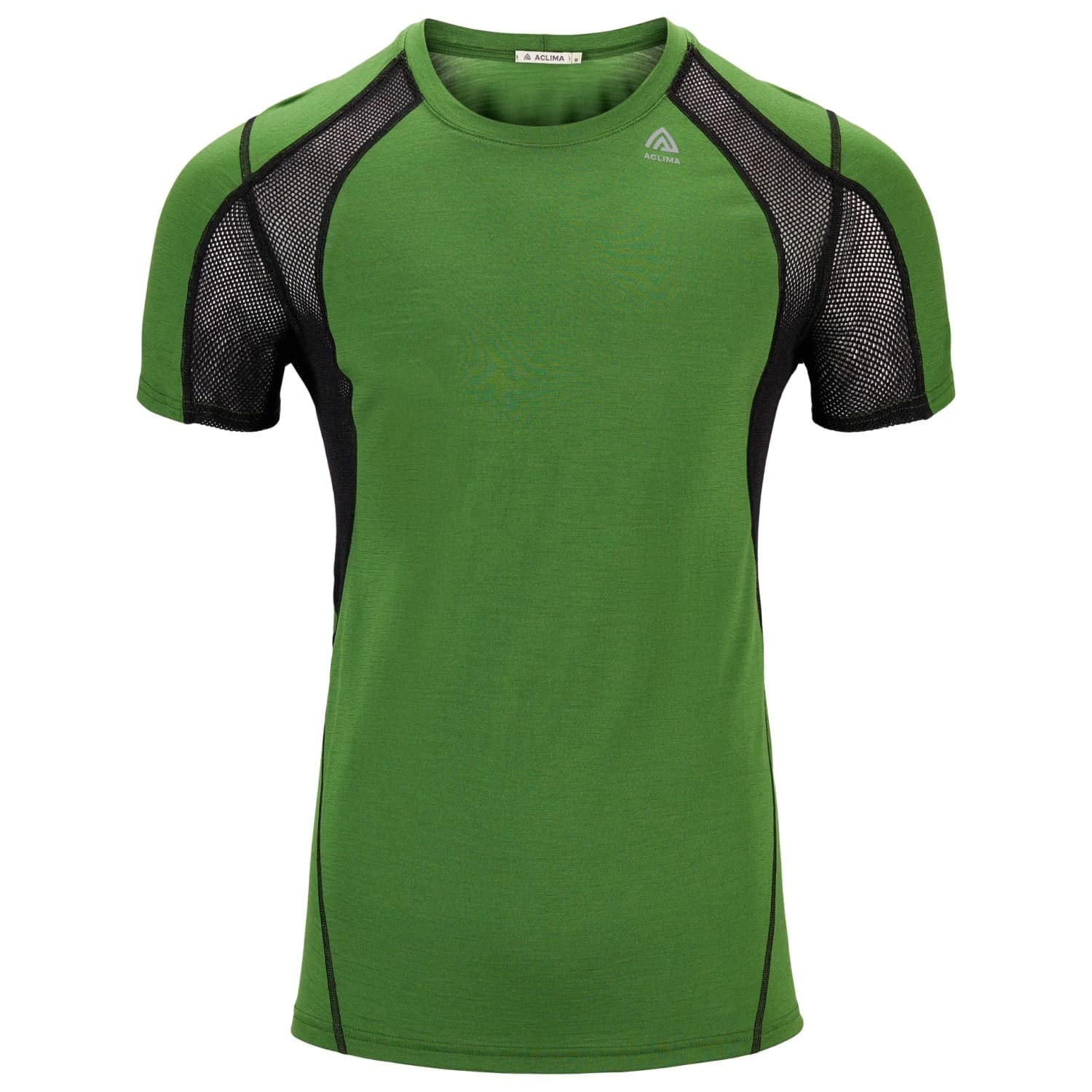 Мъжка мериносова блуза Aclima Lightwool Sports Shirt II Merino base layer - Cactus / Jet Black