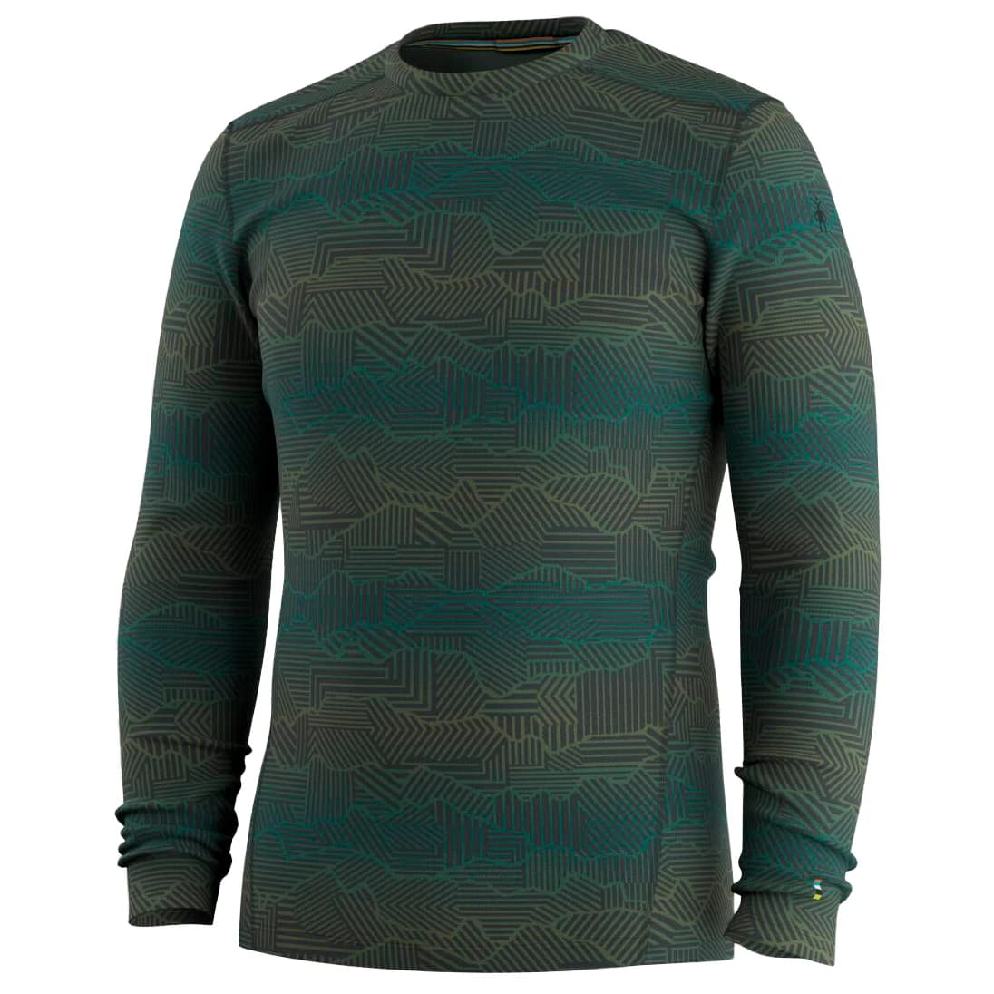 Мериносово термобельо Smartwool Merino 250 Baselayer Crew Boxed Merino base layer - Charcoal Linear Peaks