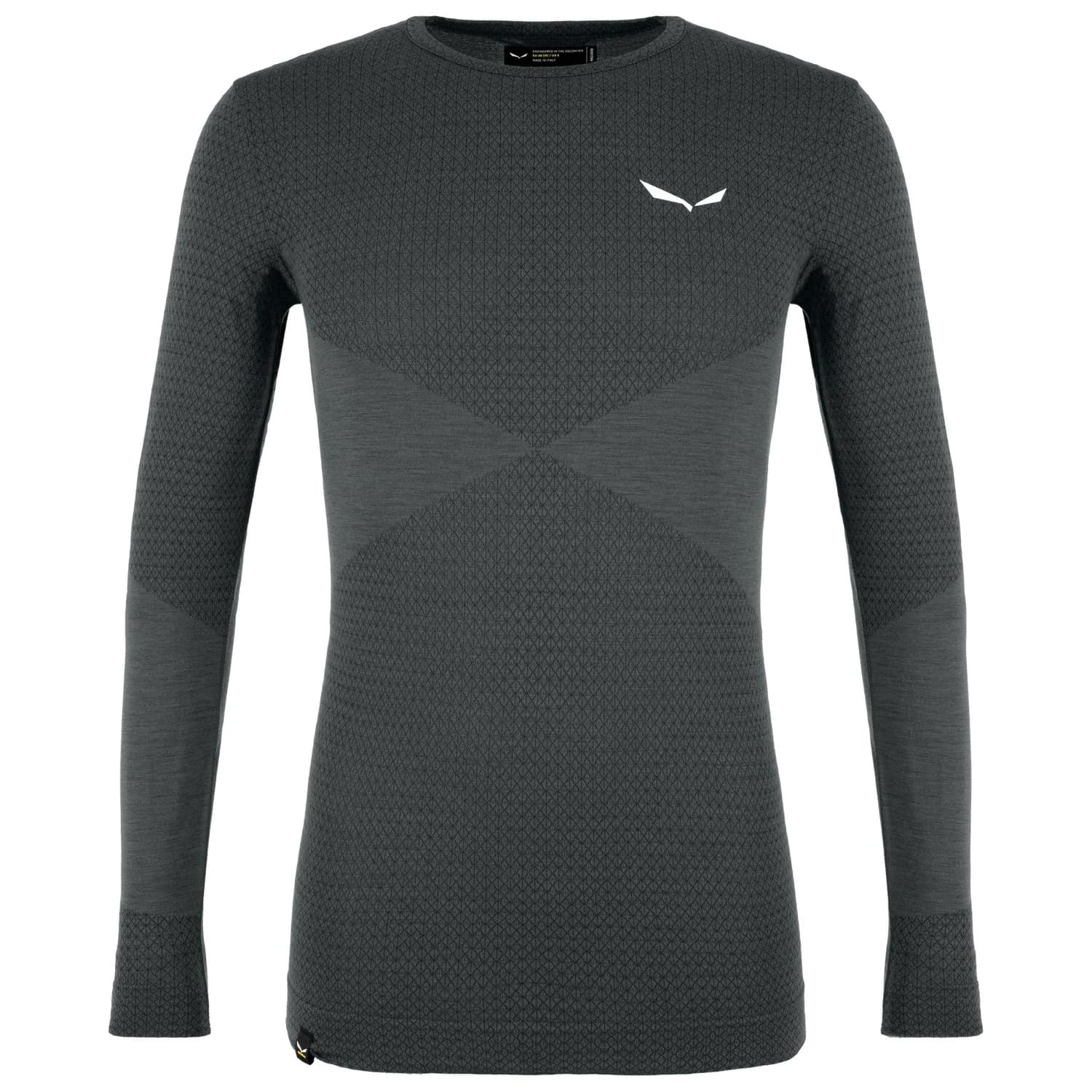 Мъжко мериносово термобельо Salewa Zebru Responsive L/S Tee Merino base layer - Onyx