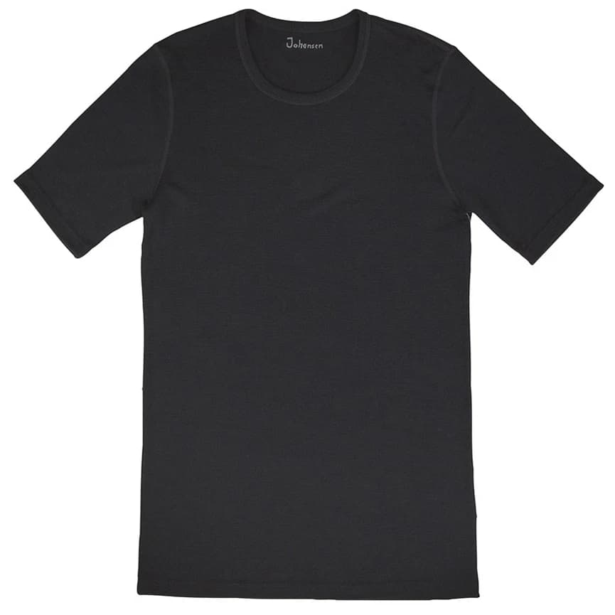 Мъжко мериносово термобельо Joha T-Shirt Merino base layer - Black