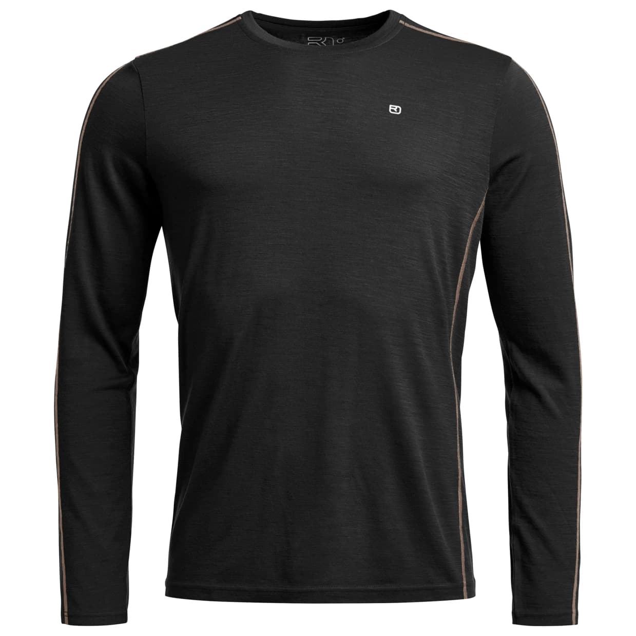 Мъжко мериносово термобельо Ortovox 185 Rock'N'Wool Long Sleeve Merino base layer - Black Raven