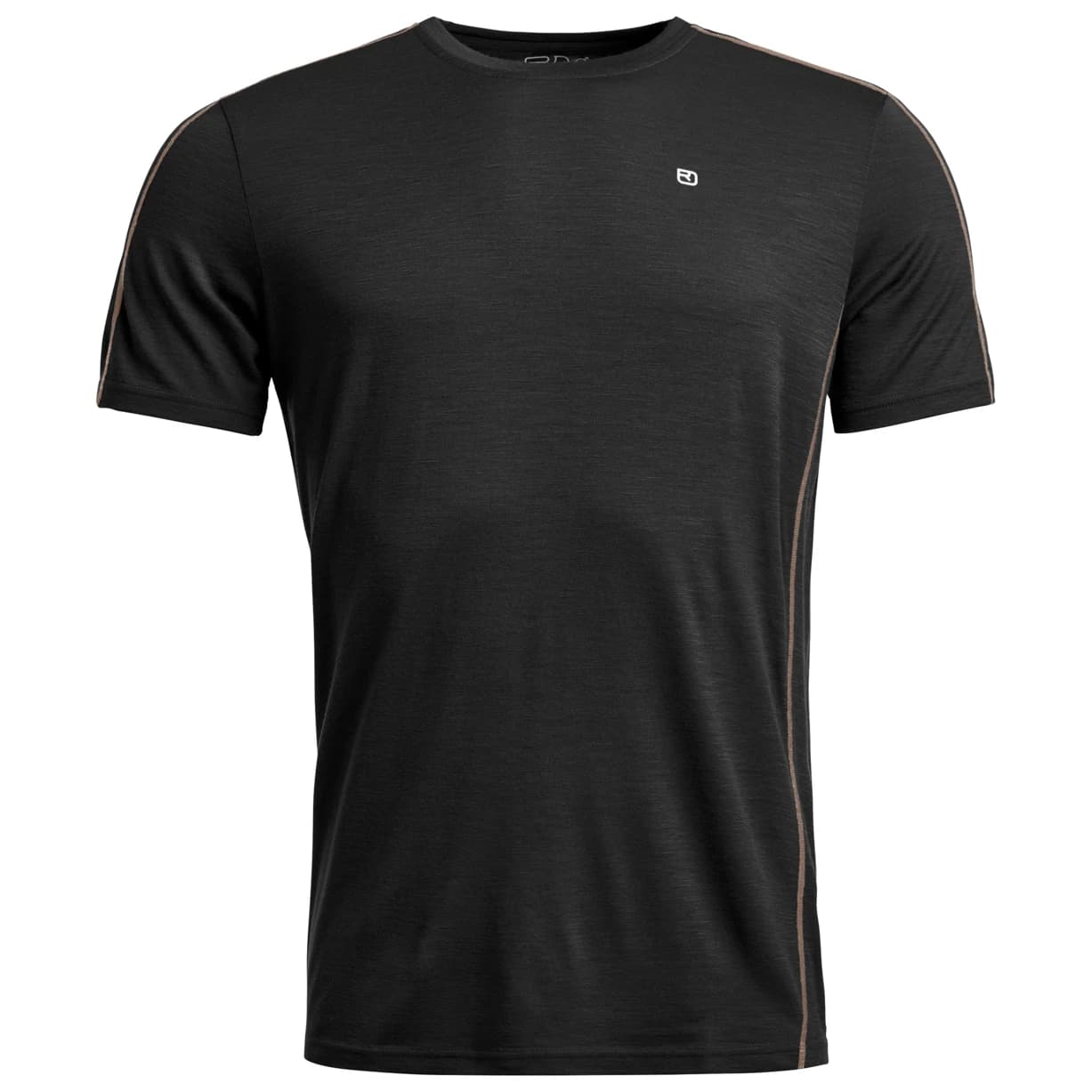 Мъжко мериносово термобельо Ortovox 185 Rock'N'Wool Short Sleeve Merino base layer - Black Raven