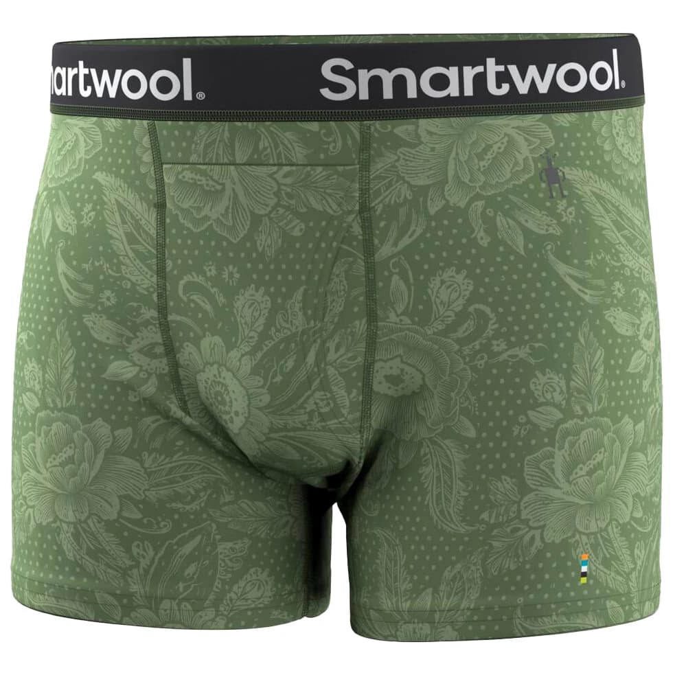 Мъжко мериносово термобельо Smartwool Merino Print Boxer Brief Boxed Merino base layer - Fern Rustic Floral