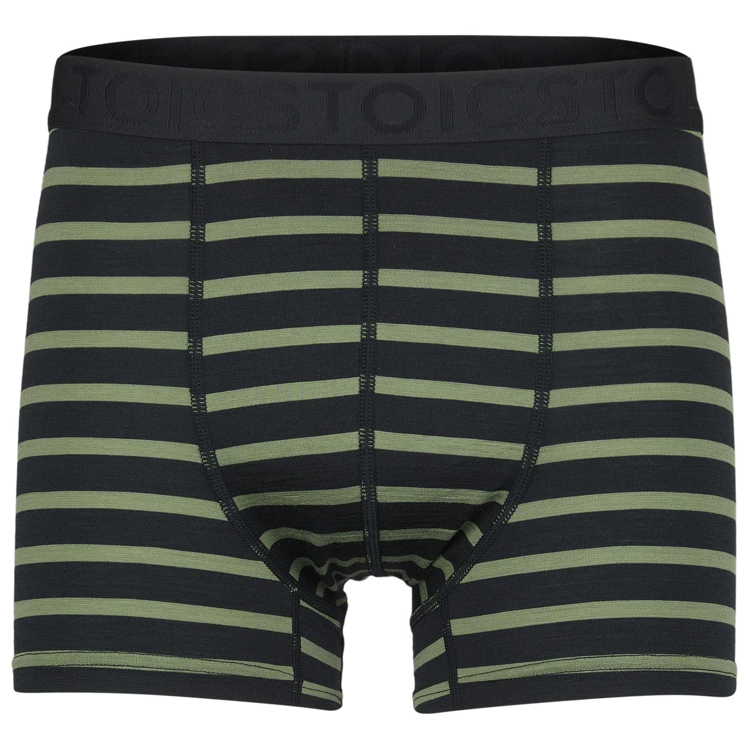 Мъжко мериносово термобельо Stoic Merino150 AlsenSt. Boxer Merino base layer - Black / Moss Green Striped