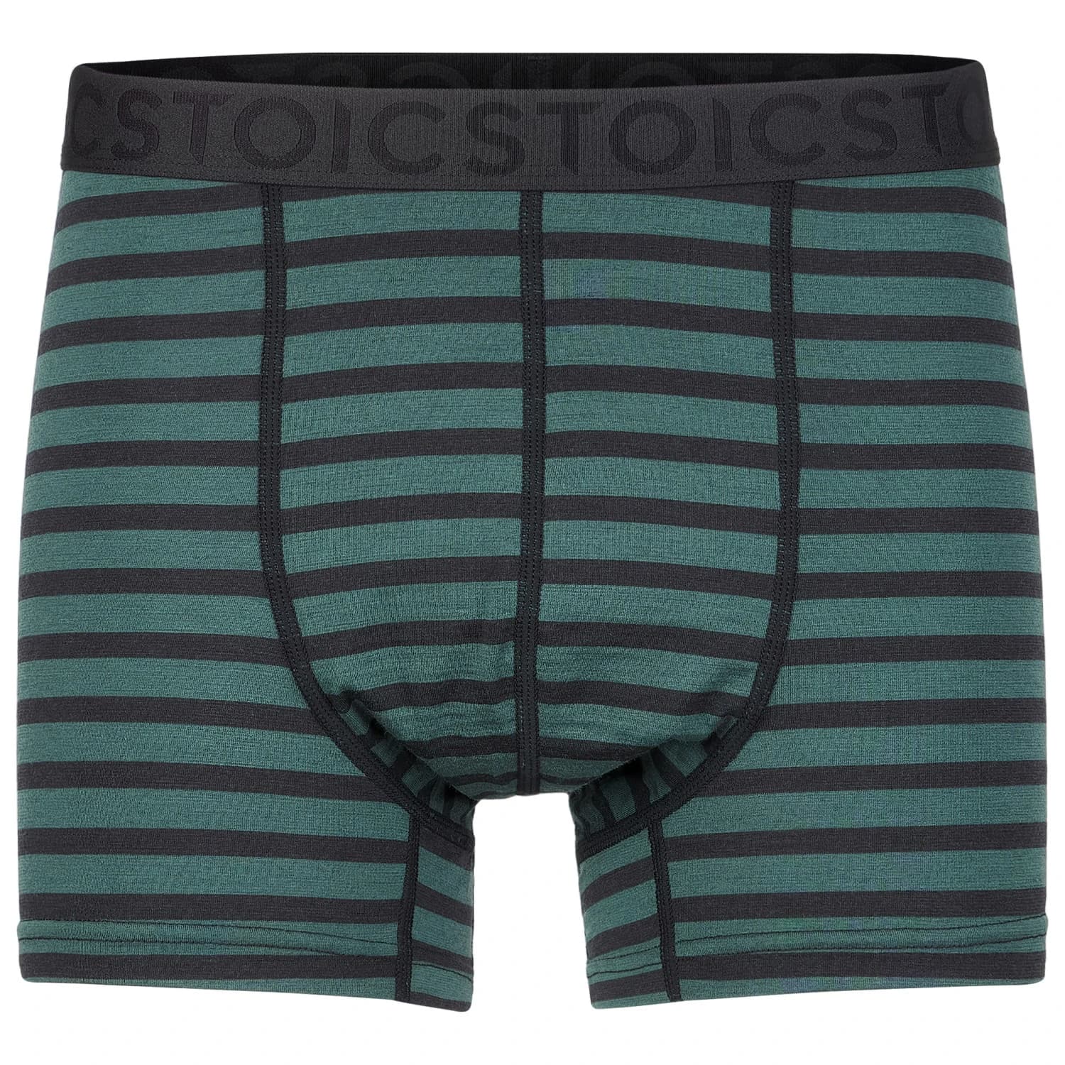 Мъжко мериносово термобельо Stoic Merino150 AlsenSt. Boxer Merino base layer - Black / Dark Ocean Green Striped