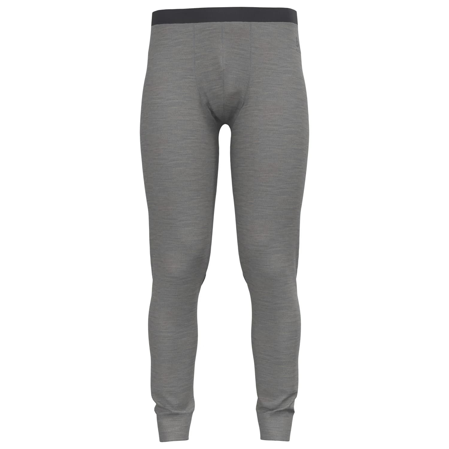 Мериносово термобельо Odlo Baselayer Bottom Long Merino 200 Merino base layer - Steel Grey Melange
