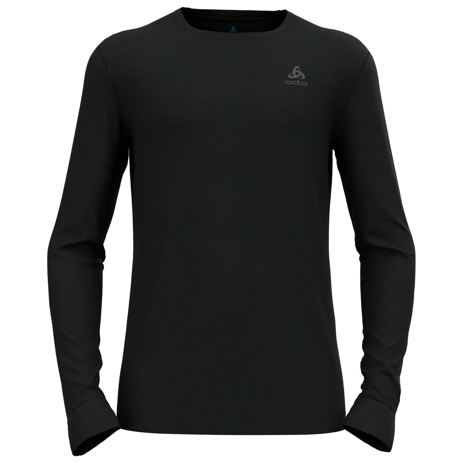 Мъжко мериносово термобельо Odlo Baselayer Top Crew Neck L/S Merino 200 Merino base layer - Black