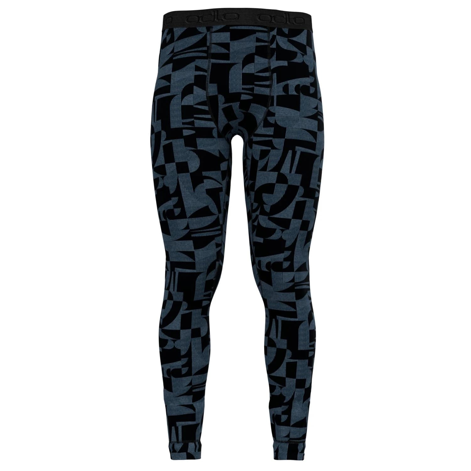 Мъжко мериносово термобельо Odlo Merino Heritage Bl Bottom Long Merino base layer - Provincial Blue / Black