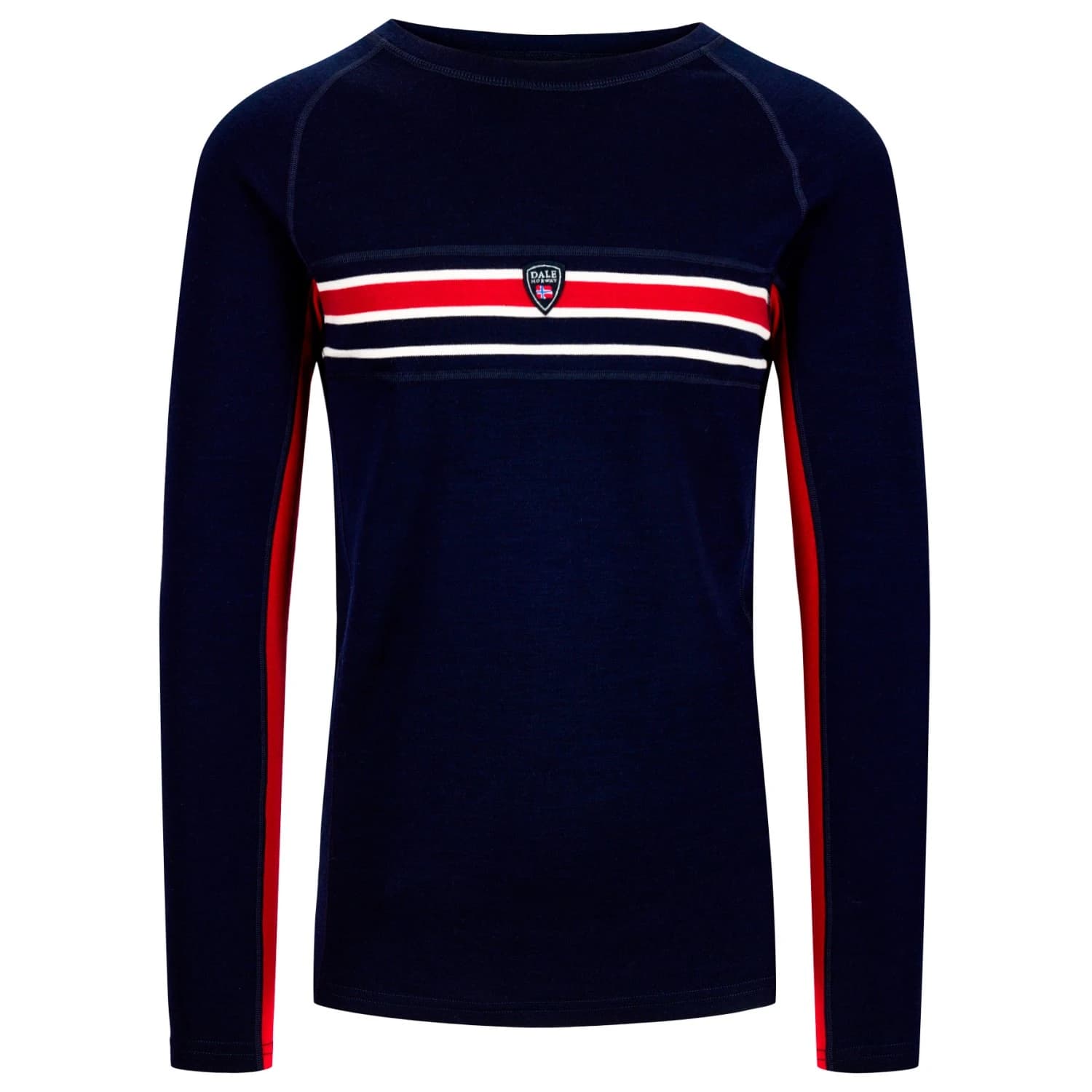 Мериносово термобельо Dale of Norway Aksla Baselayer Crew Neck Merino base layer - Navy / Red / Off White