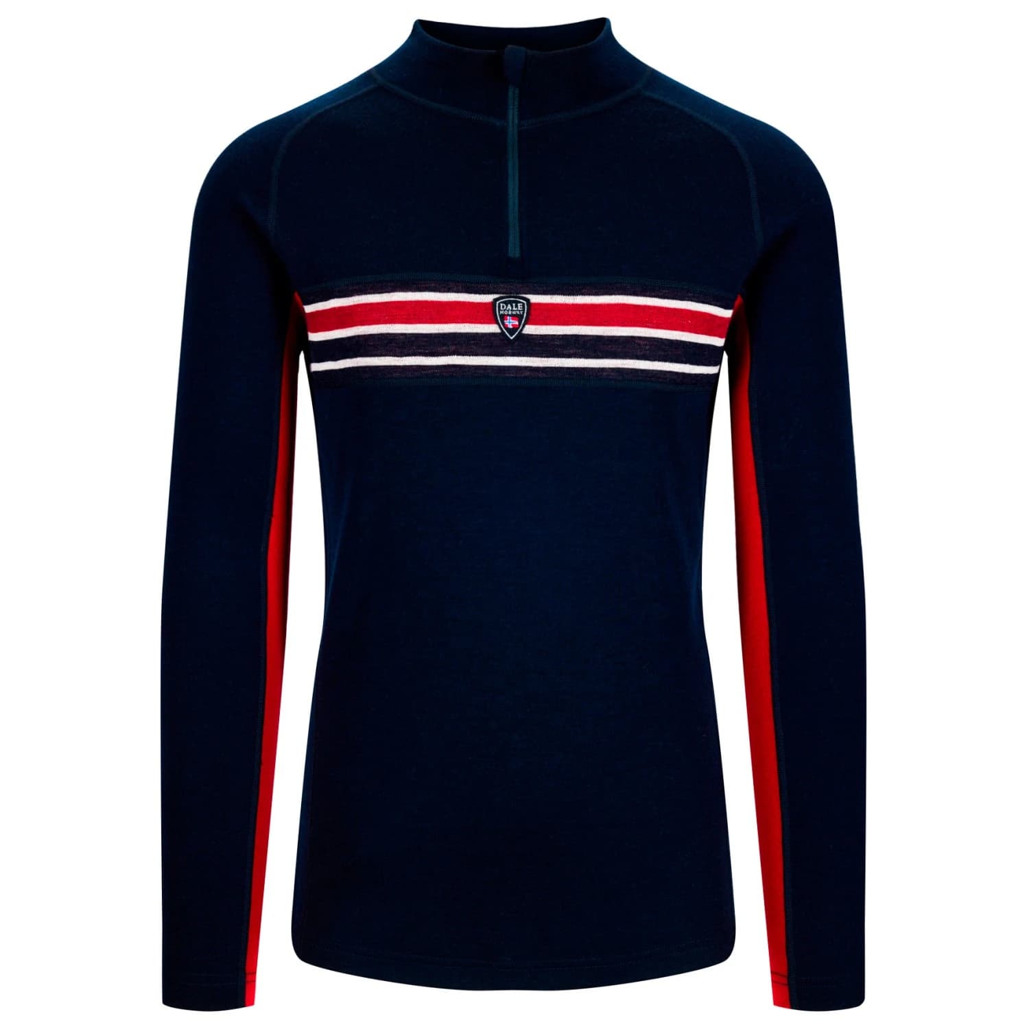 Мериносово термобельо Dale of Norway Aksla Baselayer Half Zip Merino base layer - Navy / Red / Off White