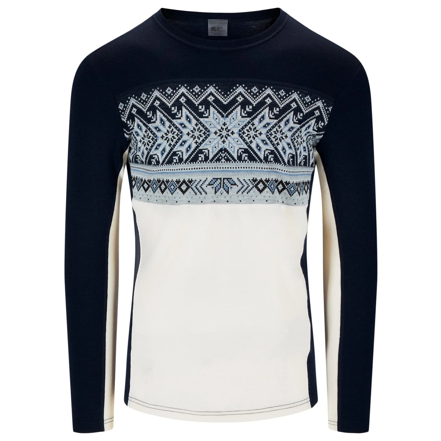 Мериносово термобельо Dale of Norway Vail Baselayer Crew Neck Merino base layer - Off White / Navy