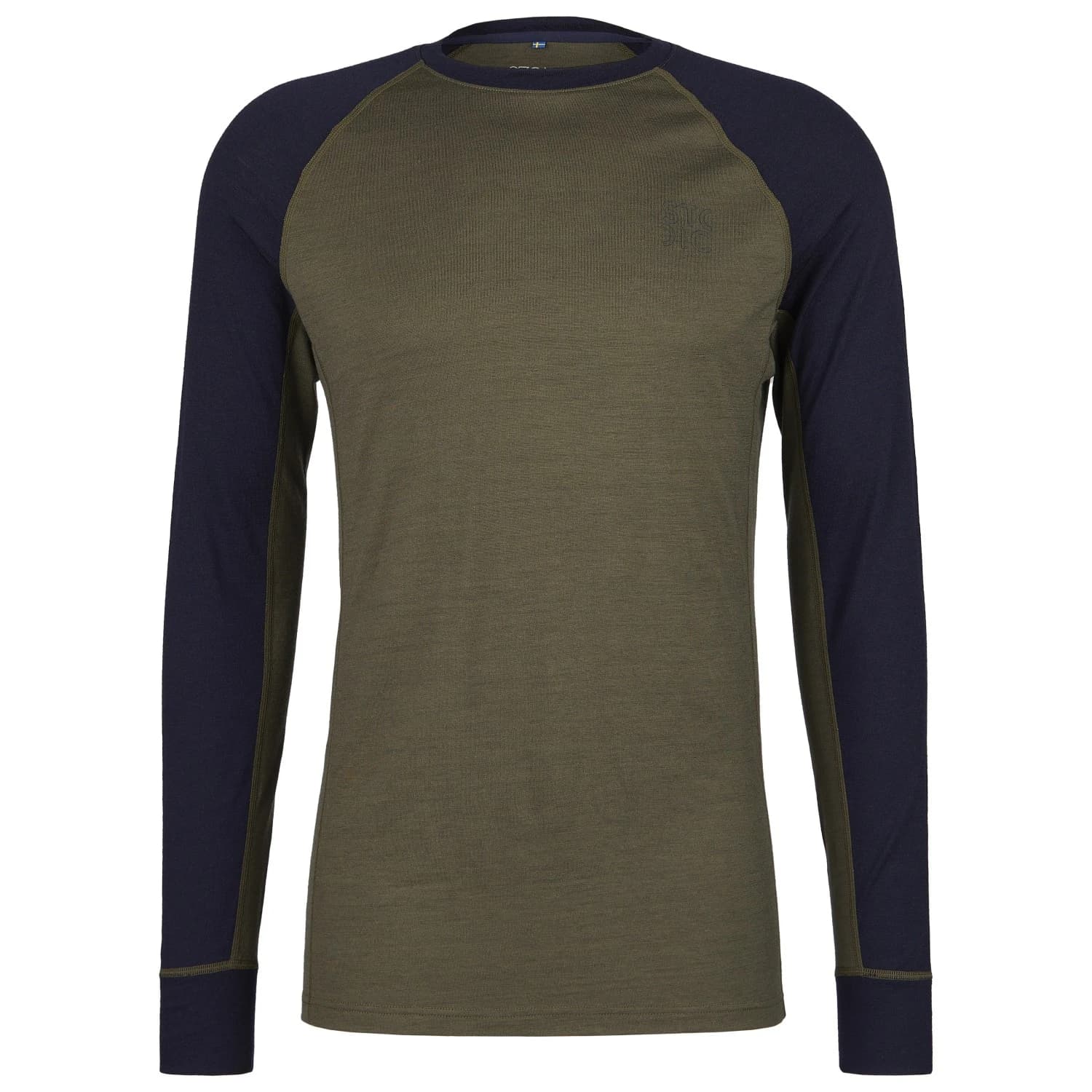 Мъжко мериносово термобельо Stoic Merino180 BengtSt. L/S Merino base layer - Olive Green / Dark Navy