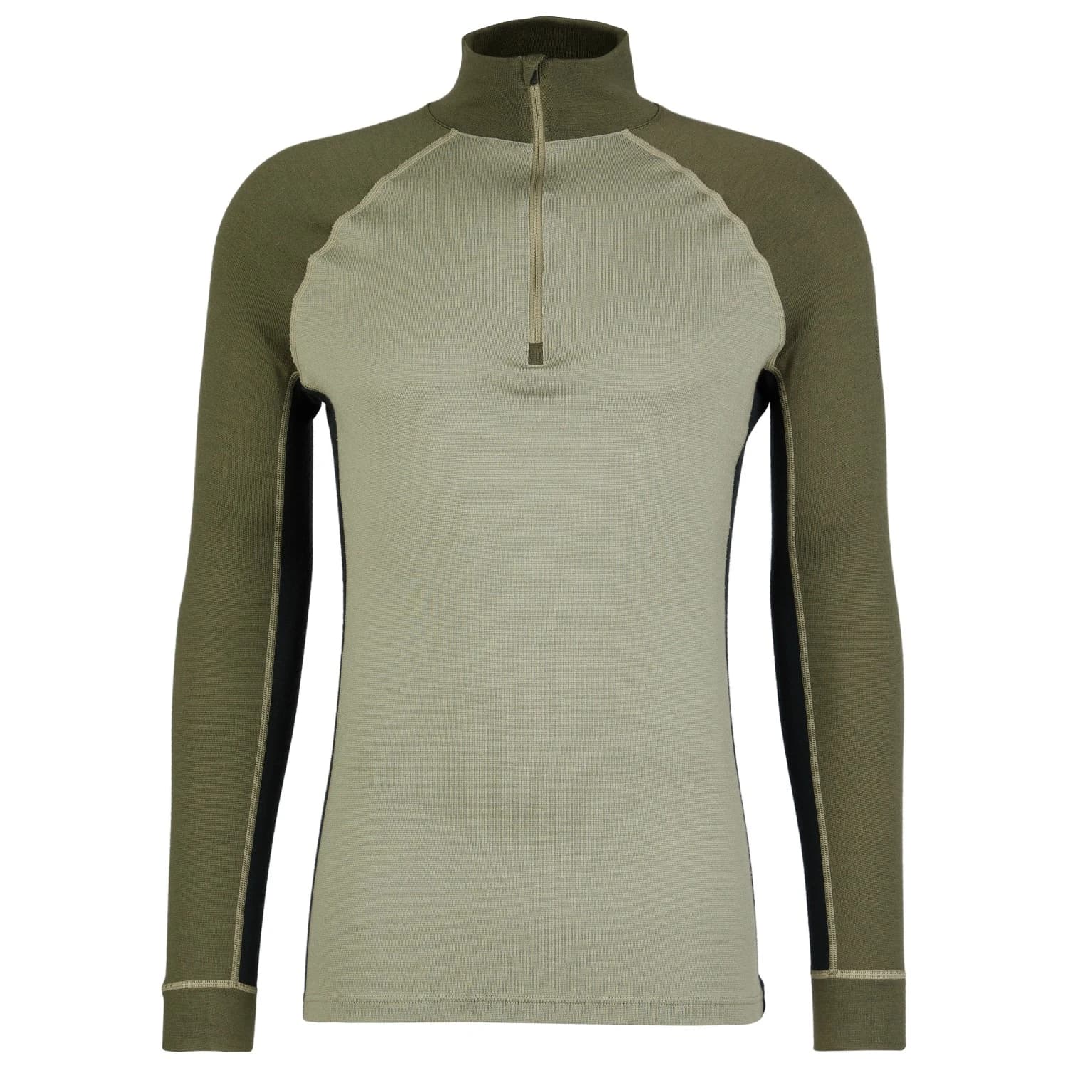 Мъжко мериносово термобельо Stoic Merino240 BengtSt. Half Zip Merino base layer - Olive Green Multi