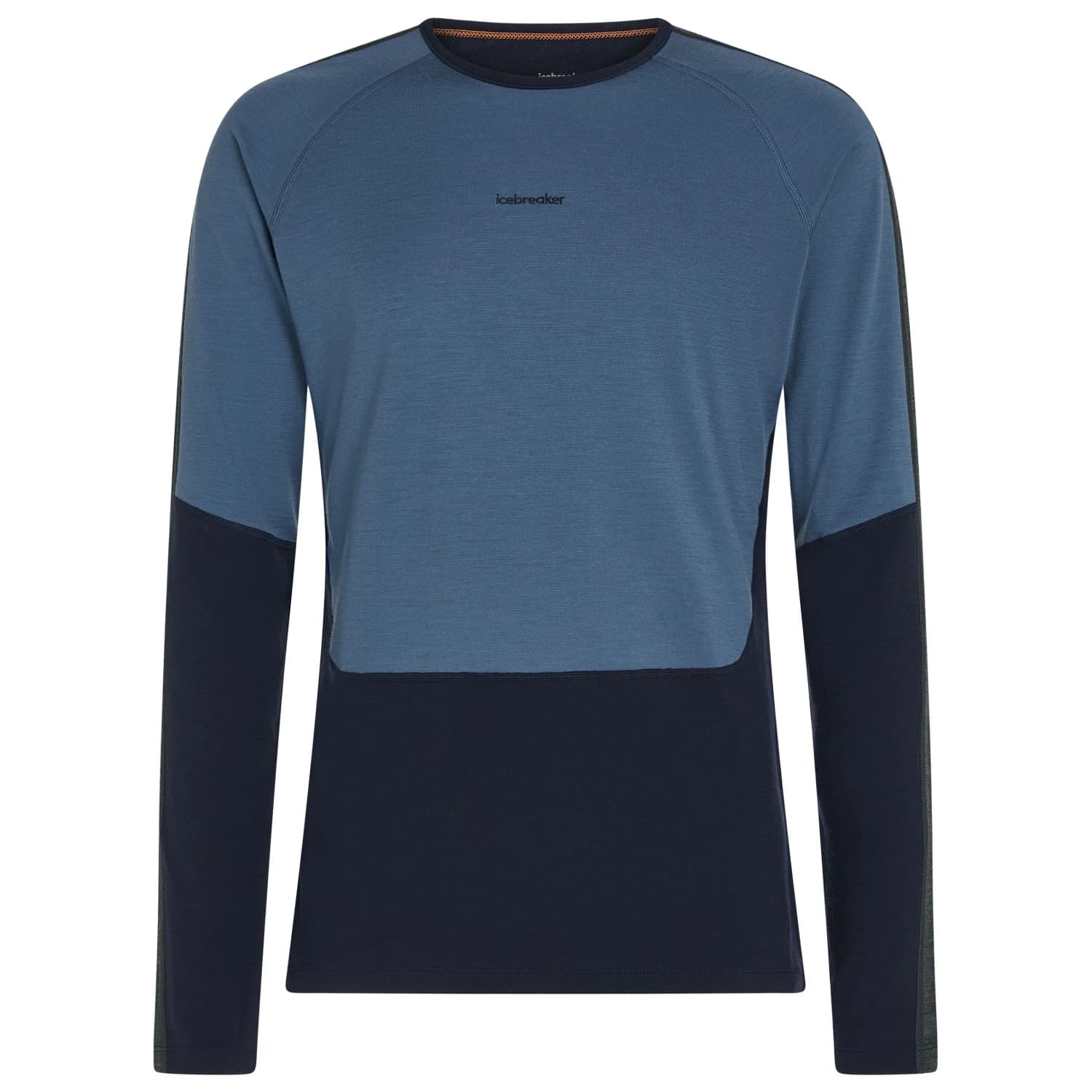 Мериносово термобельо Icebreaker Merino 200 Oasis+ L/S Crewe Merino base layer - Midnight Navy / Dawn / Jet Heather