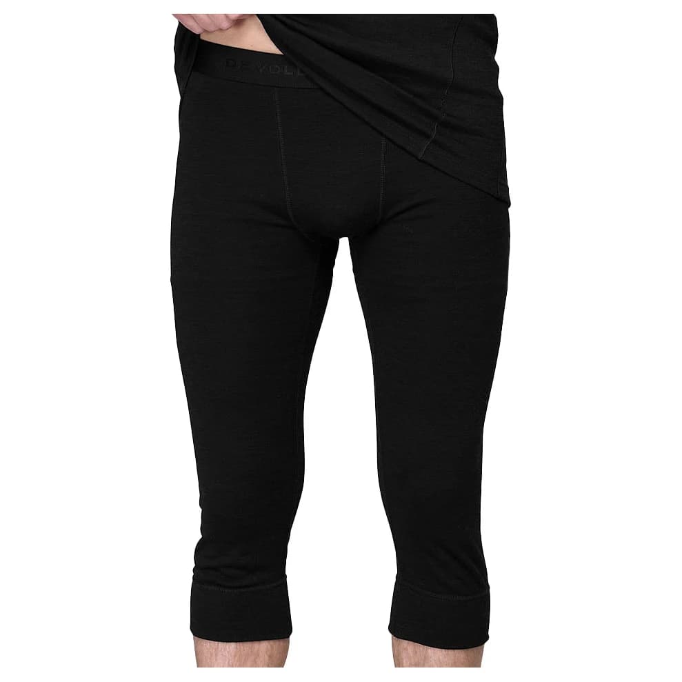 Мъжко мериносово термобельо Devold Duo Active Merino 205 3/4 Longs Merino underpants - Black