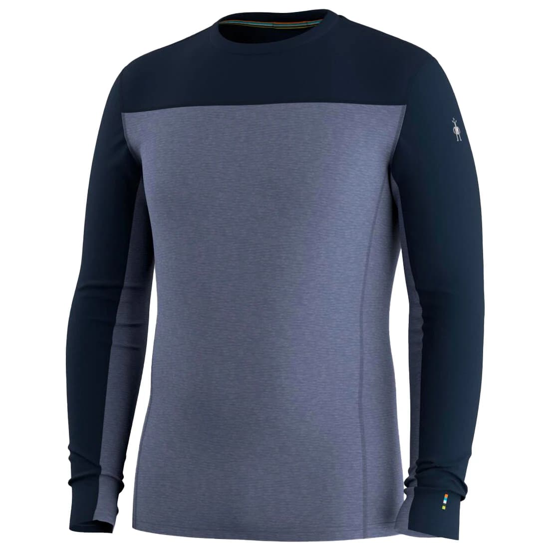 Мериносово термобельо Smartwool Classic Merino Base Layer Colorblock Crew Merino base layer - Deep Navy / Nightfall
