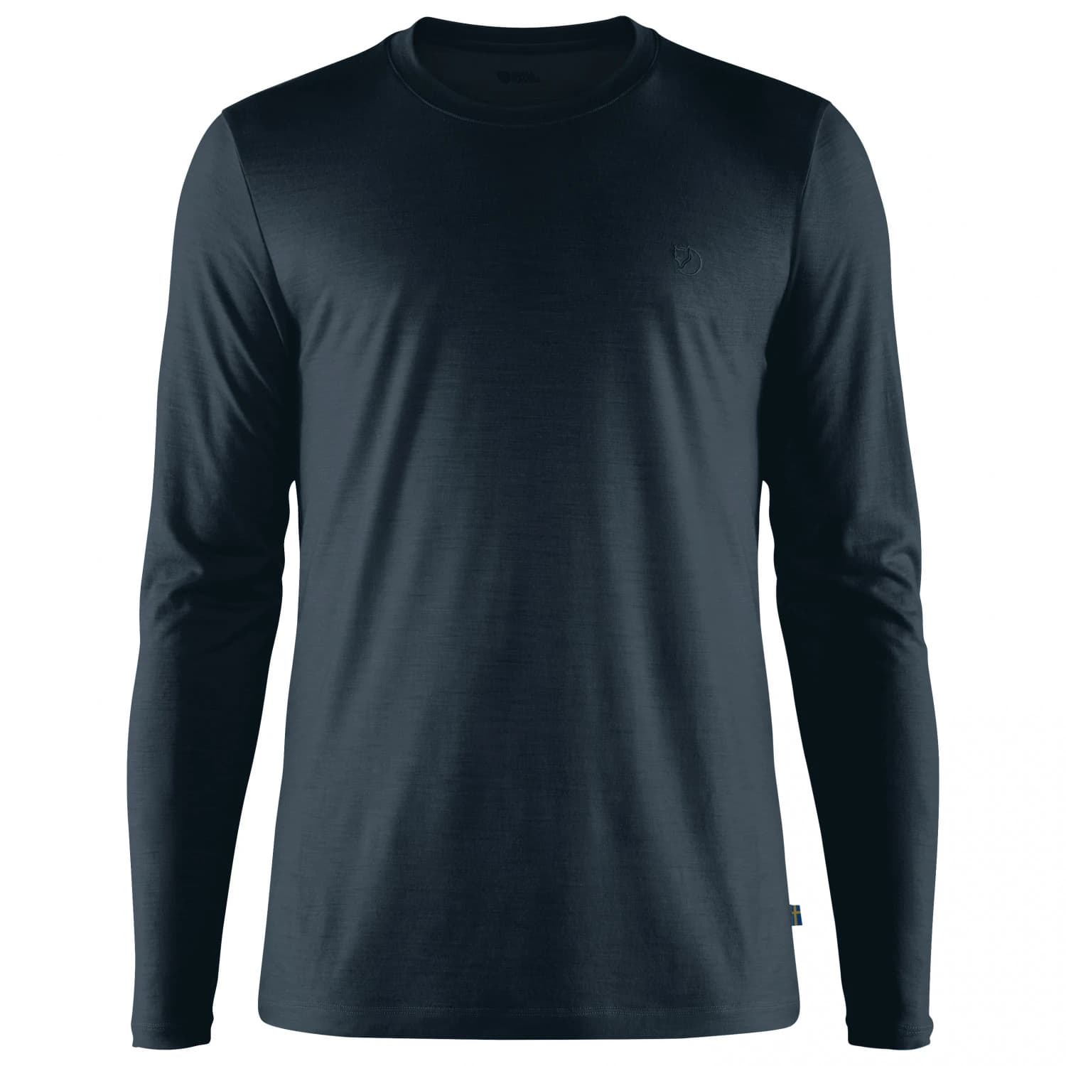 Мъжка мериносова блуза Fjällräven Abisko Wool L/S Longsleeve - Dark Navy