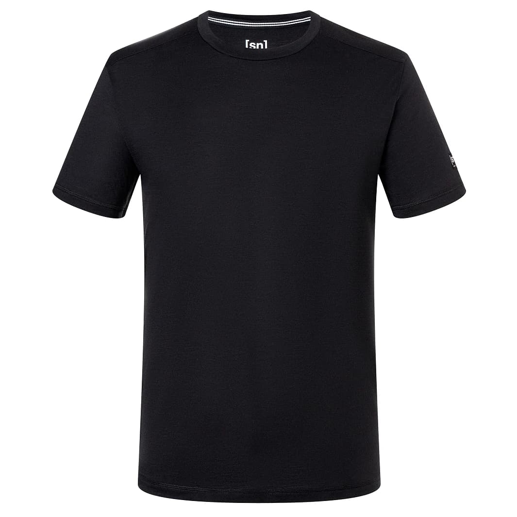 Мъжка мериносова блуза super.natural Essential S/S T-shirt - Jet Black