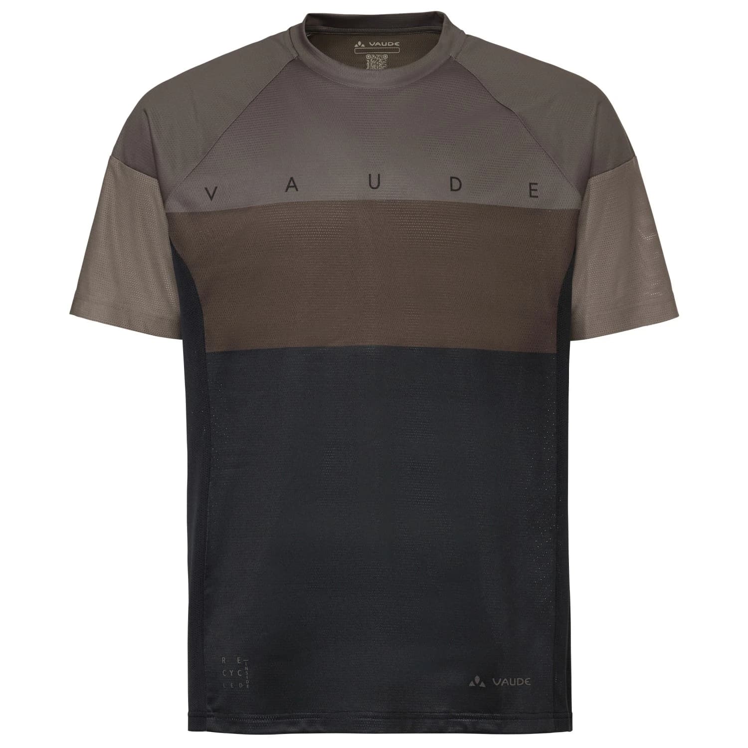 Мъжка фланелка с къс ръкав за колоездене Vaude Moab T-Shirt VI Sport shirt - Black / Coconut