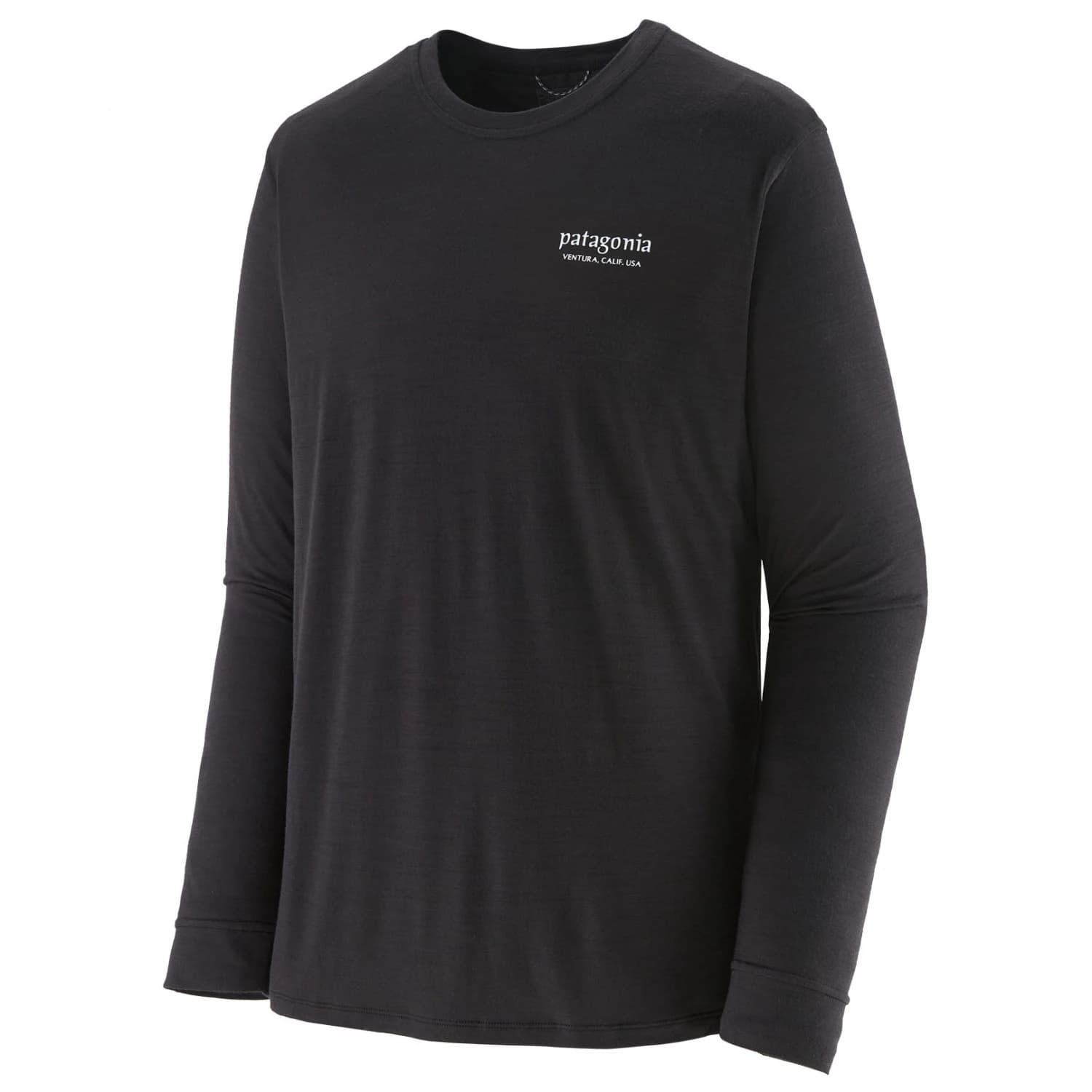 Мъжка мериносова блуза Patagonia L/S Cap Cool Merino Graphic Shirt Merino shirt - Heritage Header: Black