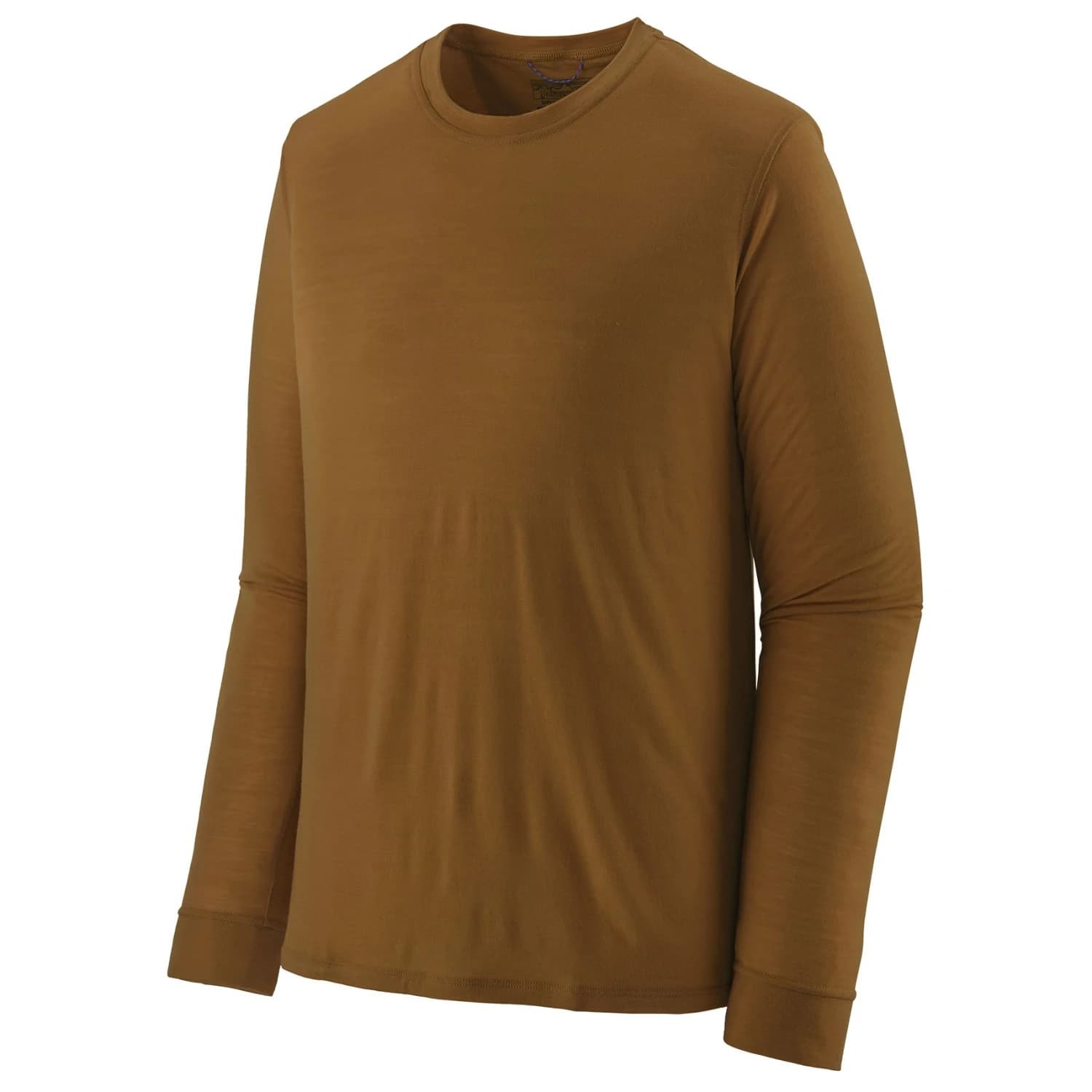 Мъжка мериносова блуза Patagonia L/S Cap Cool Merino Shirt - Wolf Brown