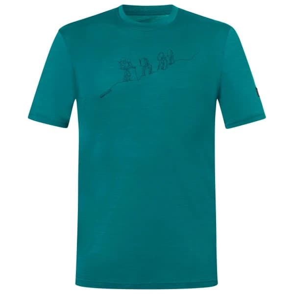 Мериносова блуза Super.natural Hiking Tee Merino shirt - Pacific / Blueberry