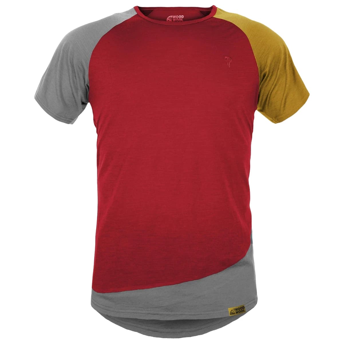 Мъжка мериносова блуза Grüezi bag Woodwool T-Shirt Mr. Kirk T-shirt - Fired Red Brick