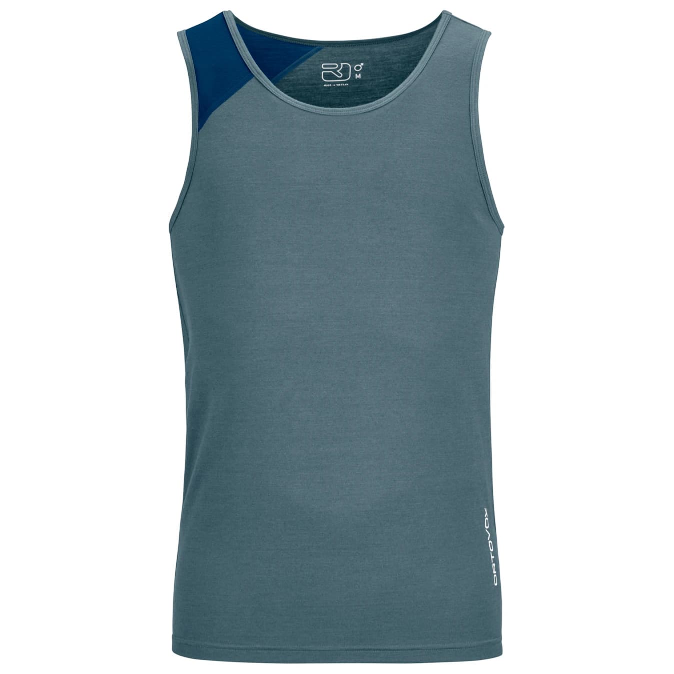 Мъжка мериносова блуза Ortovox 150 Essential Top Merino shirt - Dark Arctic Grey