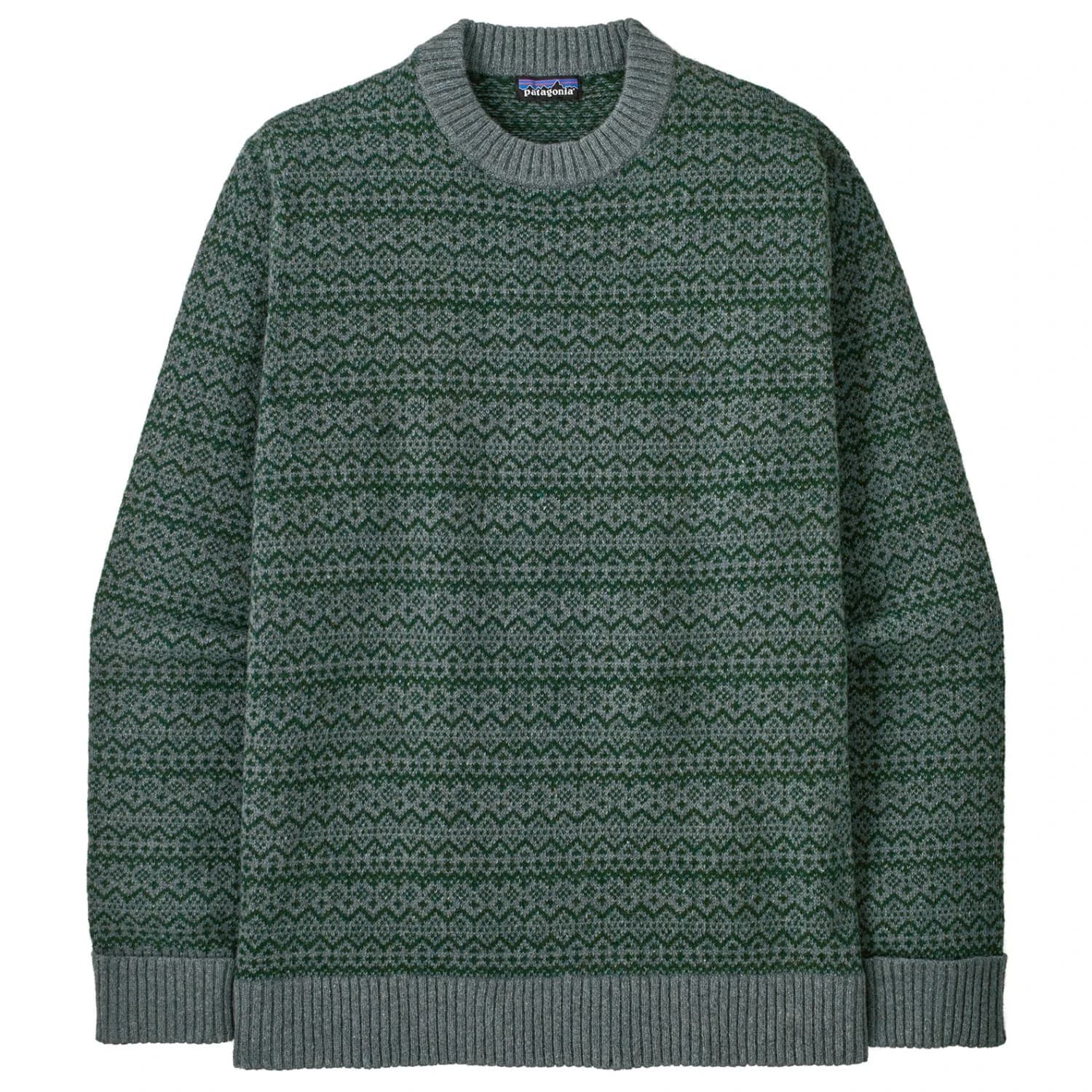 Мъжки вълнен пуловер Patagonia Recycled Wool Sweater Jumper - Snow Squail: Blue Sage
