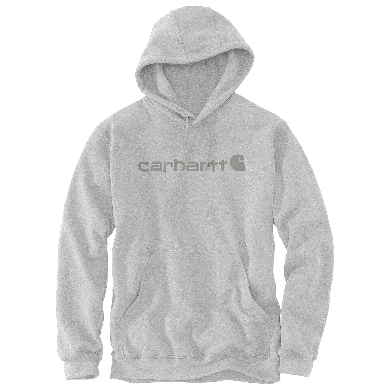 Мъжки суичър Carhartt Signature Logo Sweatshirt Hoodie - Heather Gray / Gray
