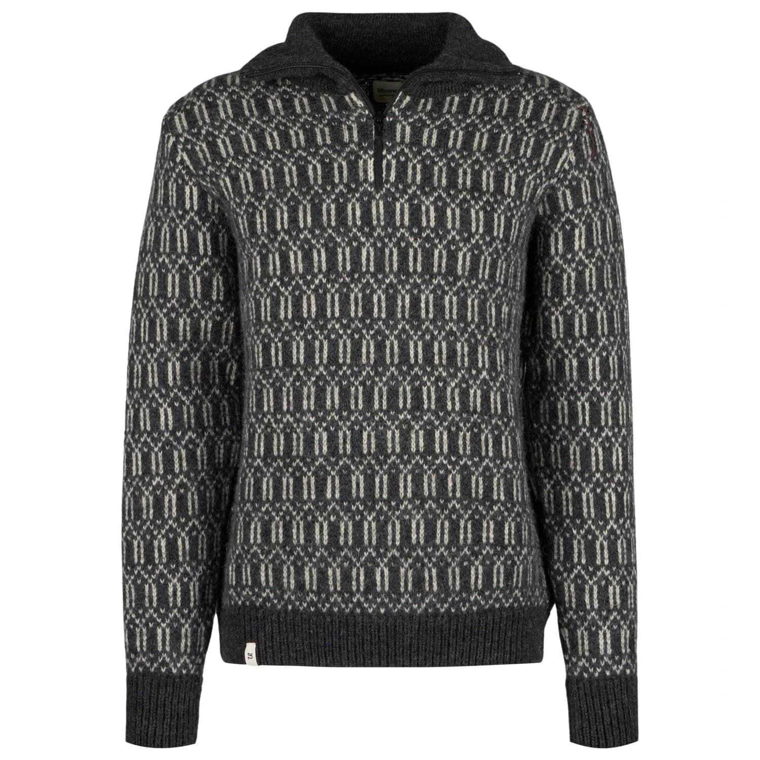 Норвежки пуловер Ulvang Echo Half Zip Sweater Wool jumper - Charcoal Melange / Off White