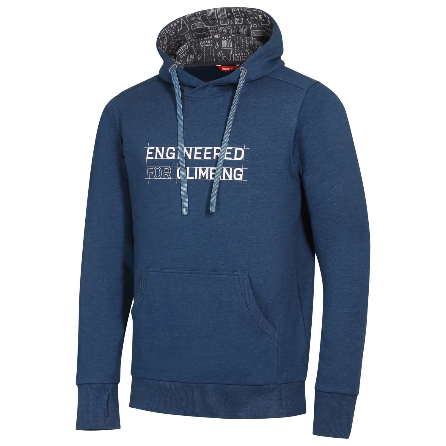 Мъжки суичър Ocun Hoodie - Blue Opal / Excalibur