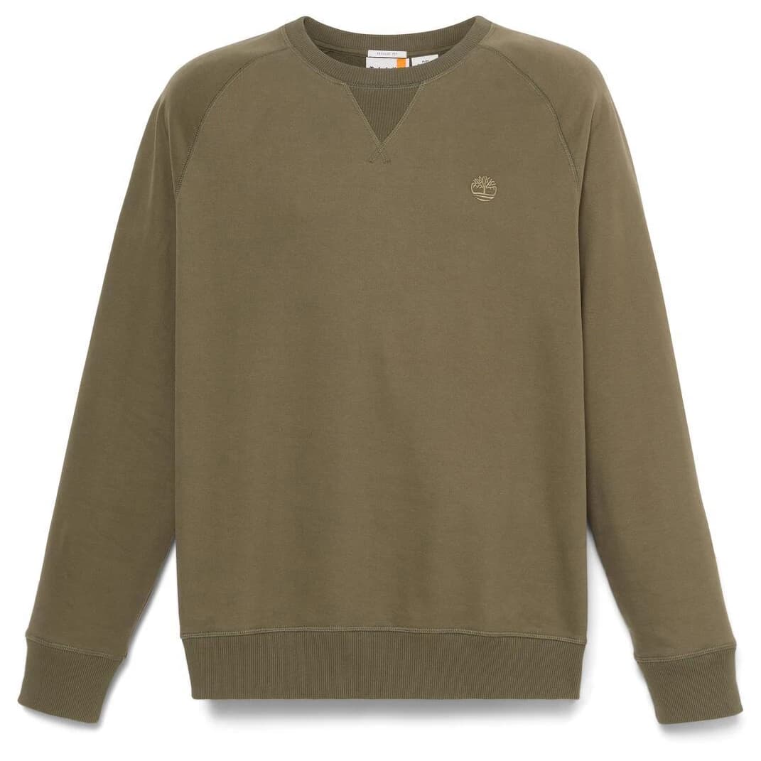 Мъжки пуловер Timberland Exeter River Loopback Crew Neck Sweatshirt Jumper - Leaf Green / Cassel Earth