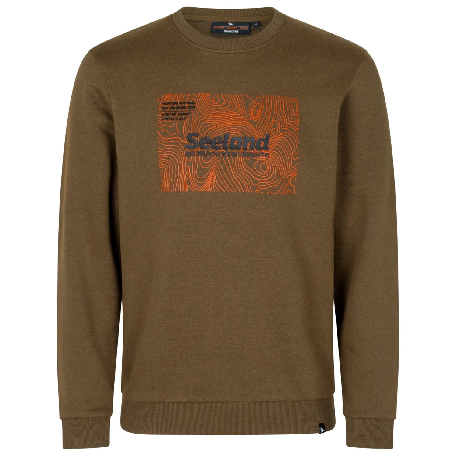 Мъжки пуловер Seeland Pulse Sweatshirt Jumper - Dark Olive Melange