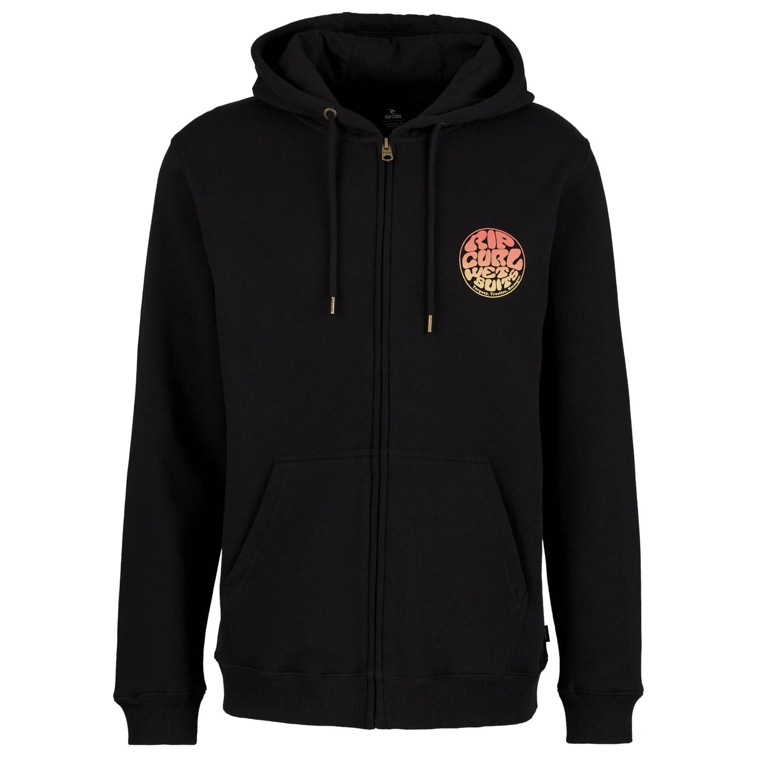 Мъжко яке за тренировка Rip curl Wettie Passage Icon Zip Thru Hoodie - Black / Black