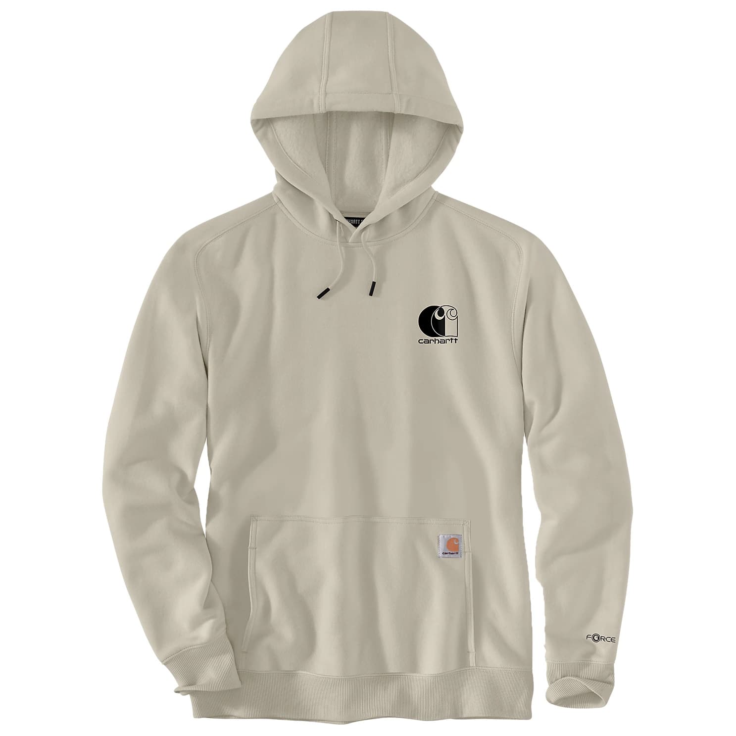 Мъжки суичър Carhartt Signature Logo Sweatshirt Hoodie - Cobblestone
