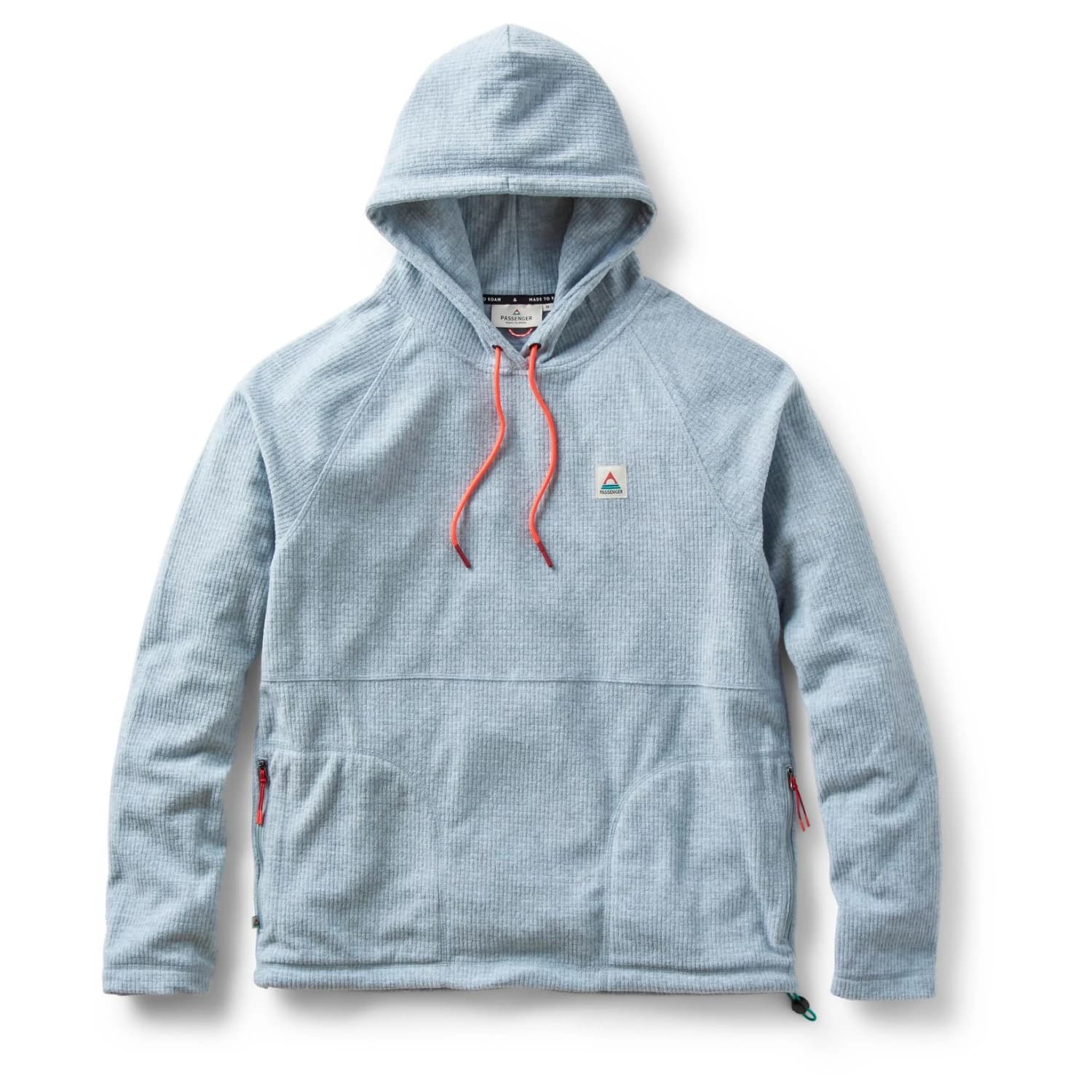 Мъжки поларен пуловер Passenger Point Grid Recycled Fleece Hoodie - Grey Marl