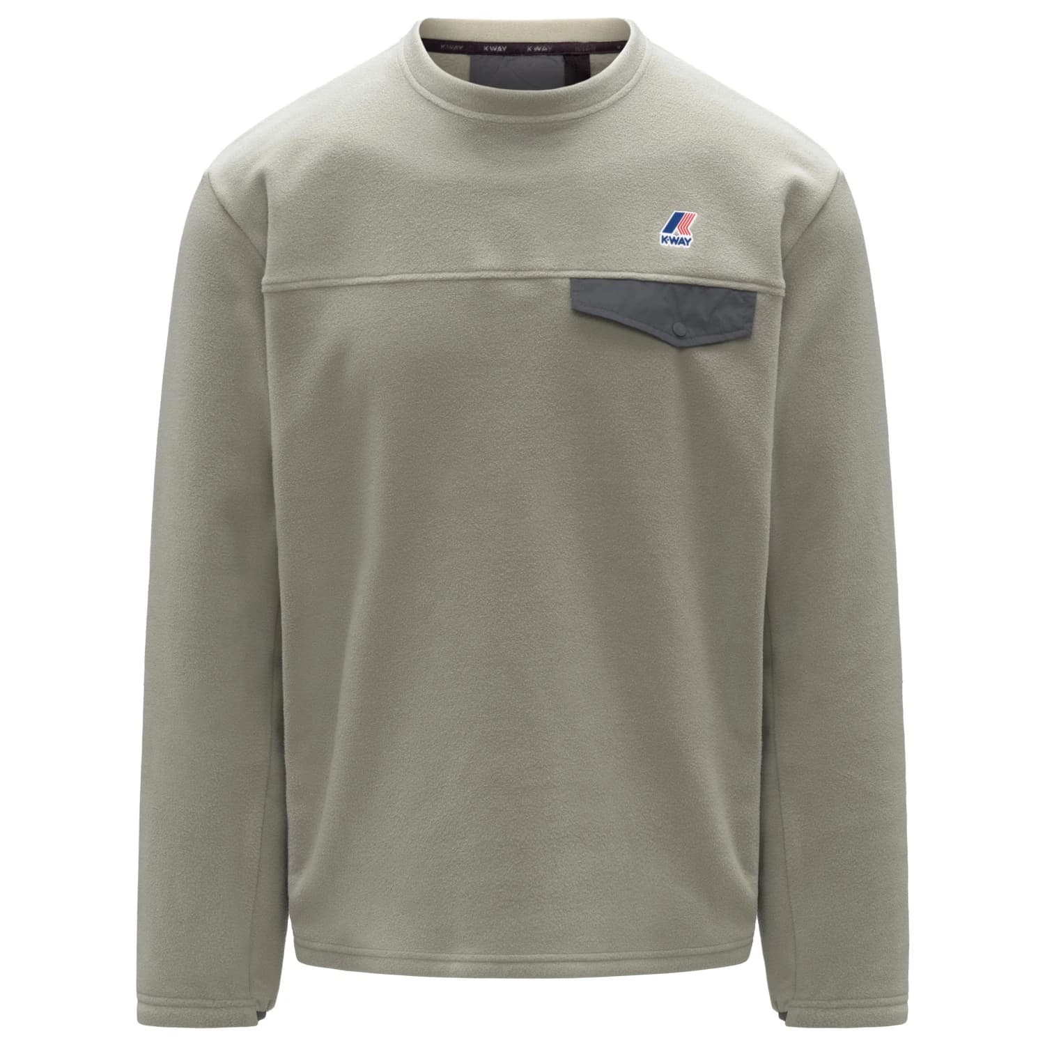 Мъжки пуловер K-way Anselme 4.0 Polar Jumper - Green Oak / Grey Shadow