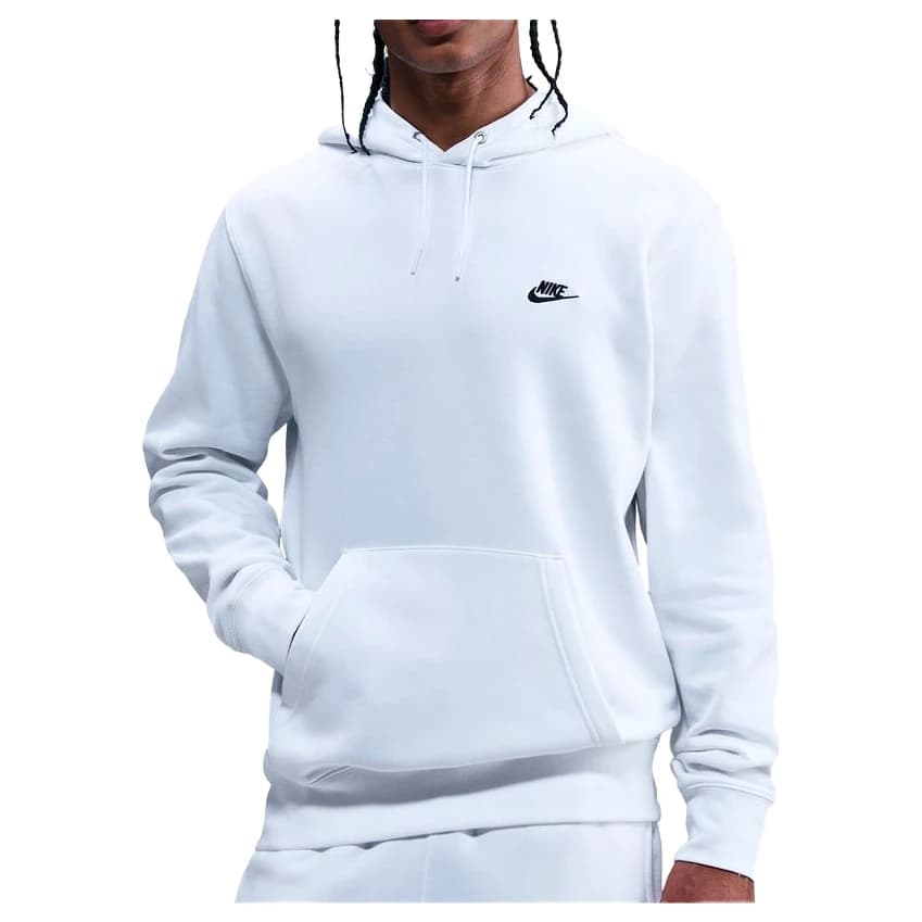 Мъжки суичър Nike Club Basketball Pull-Over Hoodie - White / White / Black