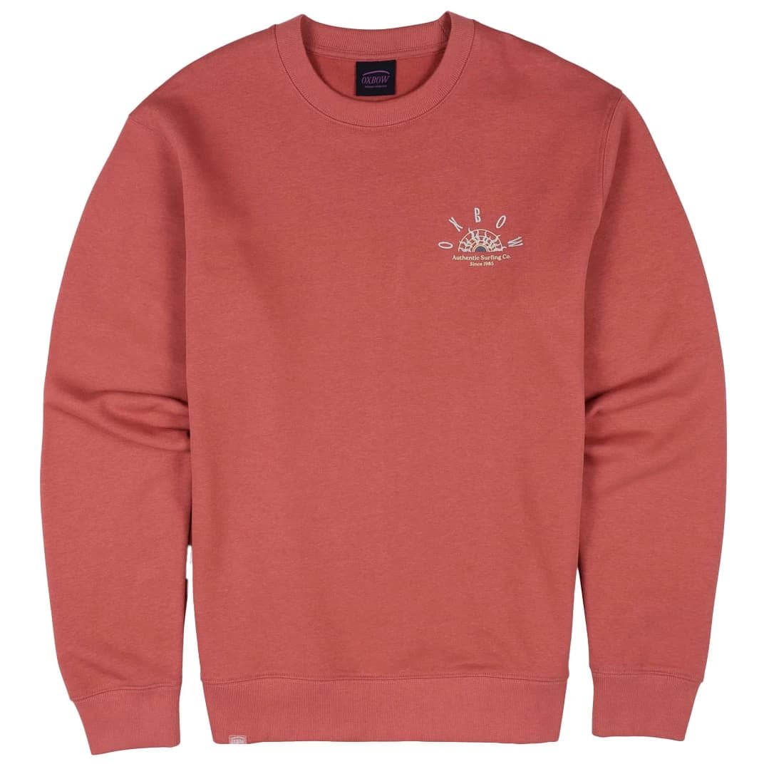 Мъжки пуловер Oxbow Sandbar Fleece Crew Jumper - Redwood