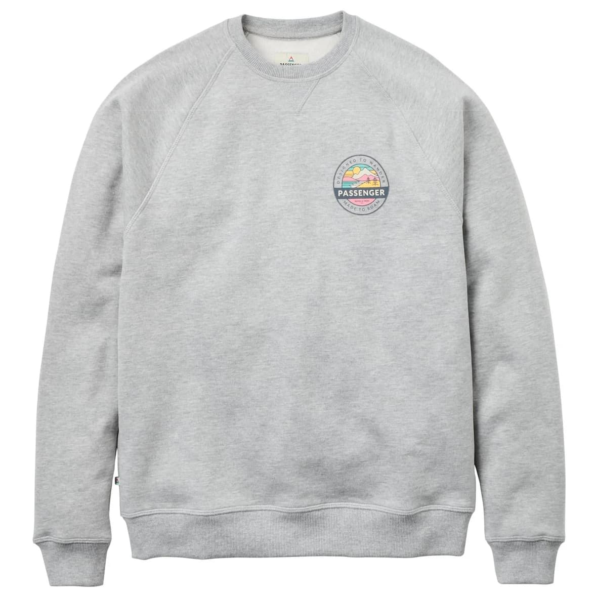 Мъжки пуловер Passenger Odyssey Organic Cotton Sweater Jumper - Mid Grey Marl