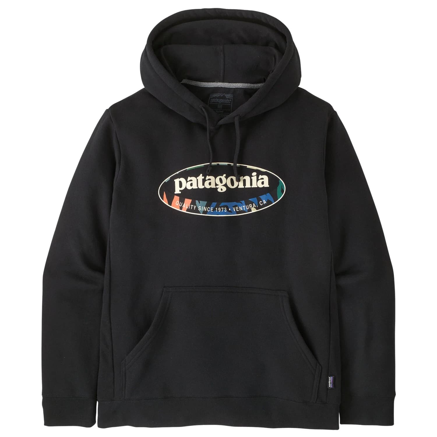 Мъжки суичър Patagonia 95 Oval Logo Uprisal Hoody Hoodie - Black: Kaleido