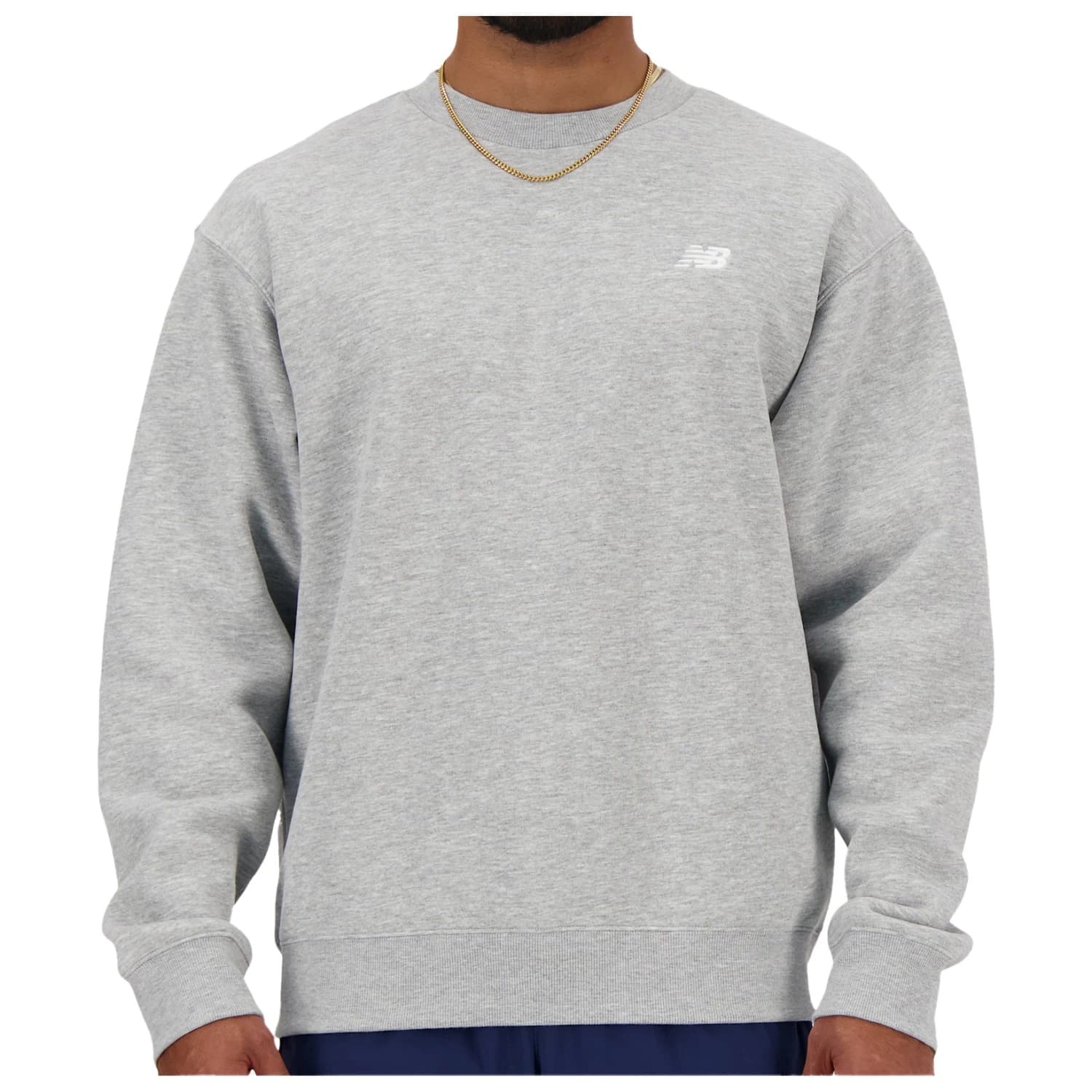 Мъжки пуловер New Balance Sport Essentials Fleece Crew Jumper - Athletic Grey