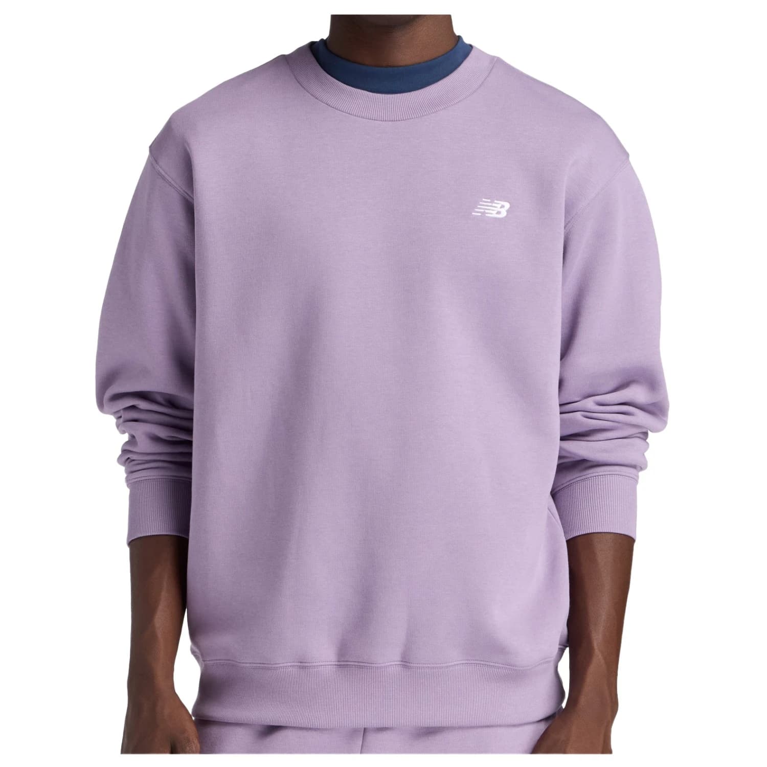 Мъжки пуловер New balance Sport Essentials Fleece Crew Jumper - Candied Violet
