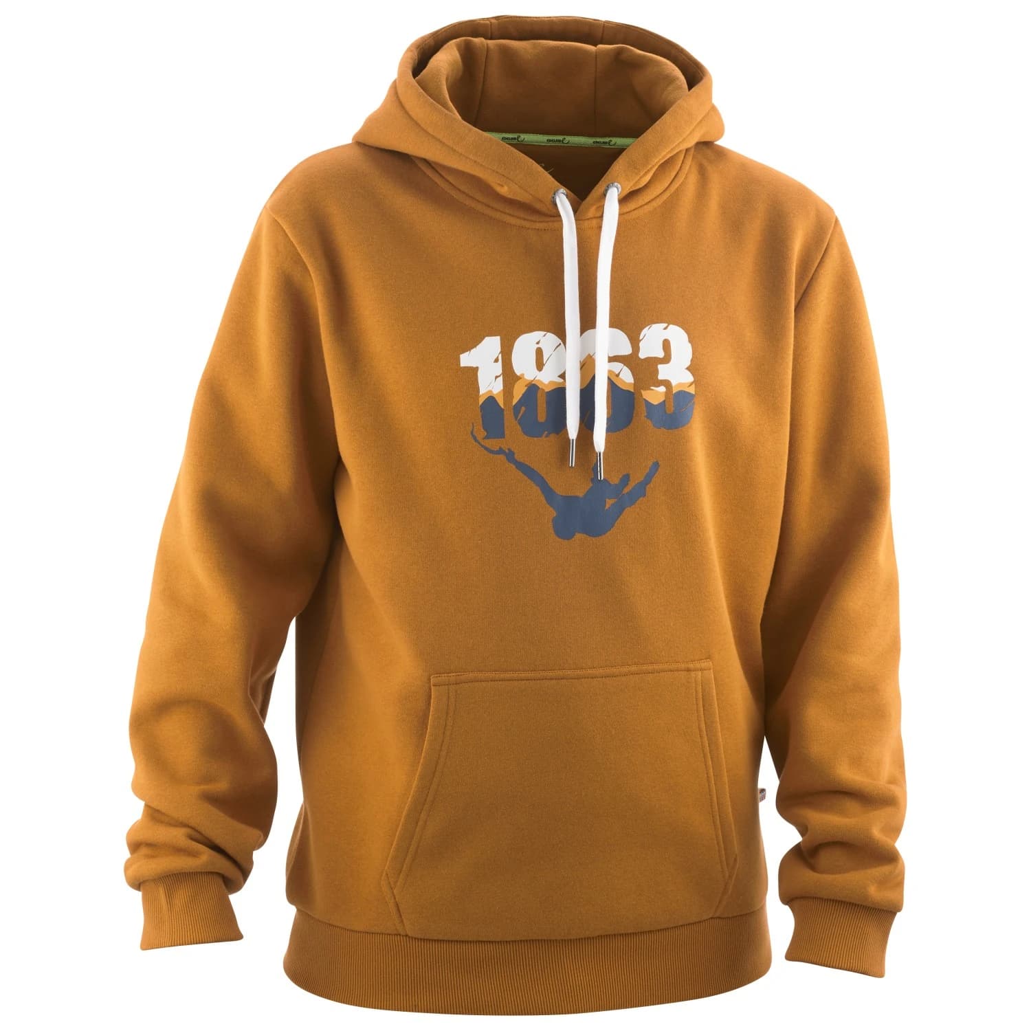 Мъжки суичър Edelrid Spotter Hoody V Hoodie - Amber