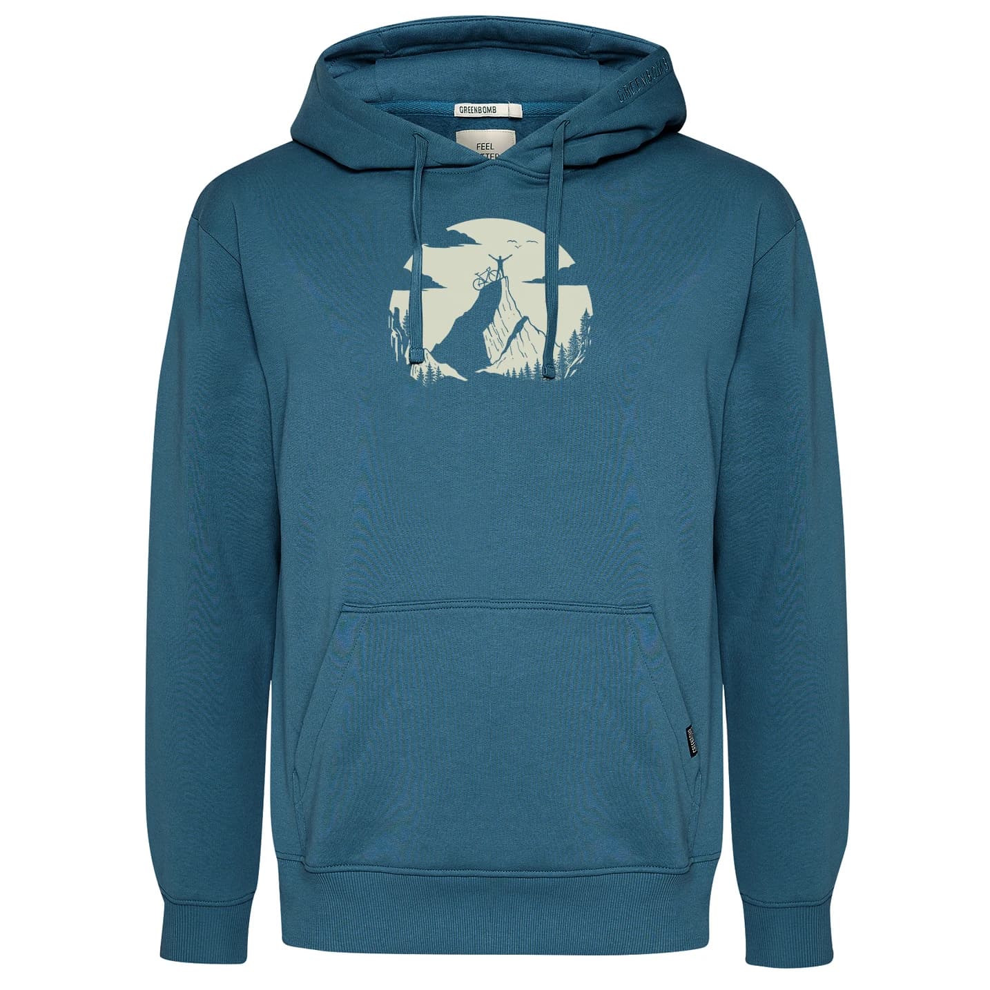Мъжки суичър GreenBomb Nature Clouds Ride Joy Hoodie - Tidal Blue