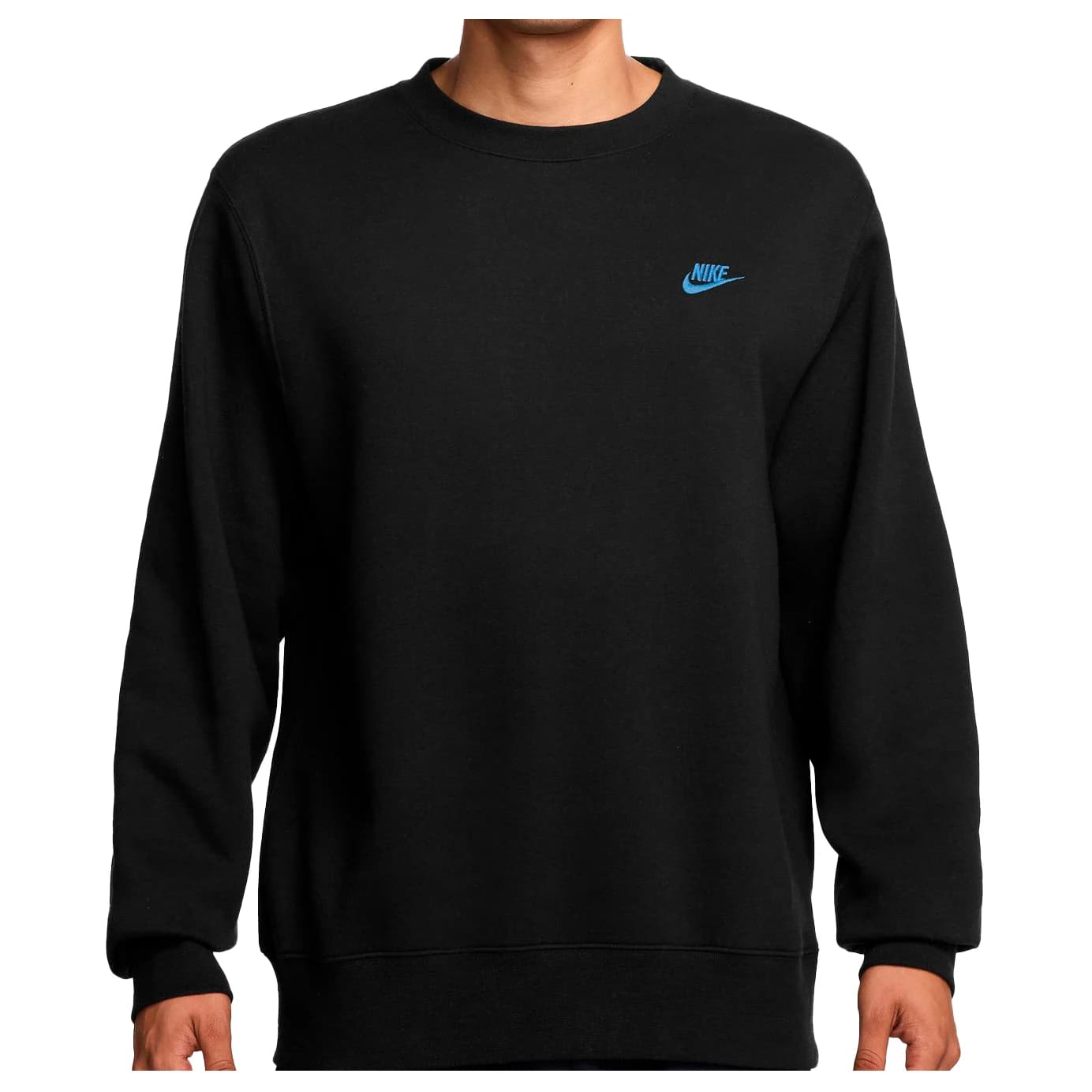 Мъжки пуловер Nike Club BB Crew Jumper - Black / Football Blue