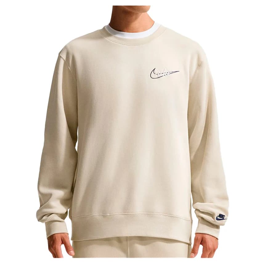 Мъжки пуловер Nike Club BB Crew CTB Jumper - Light Khaki / Obsidian